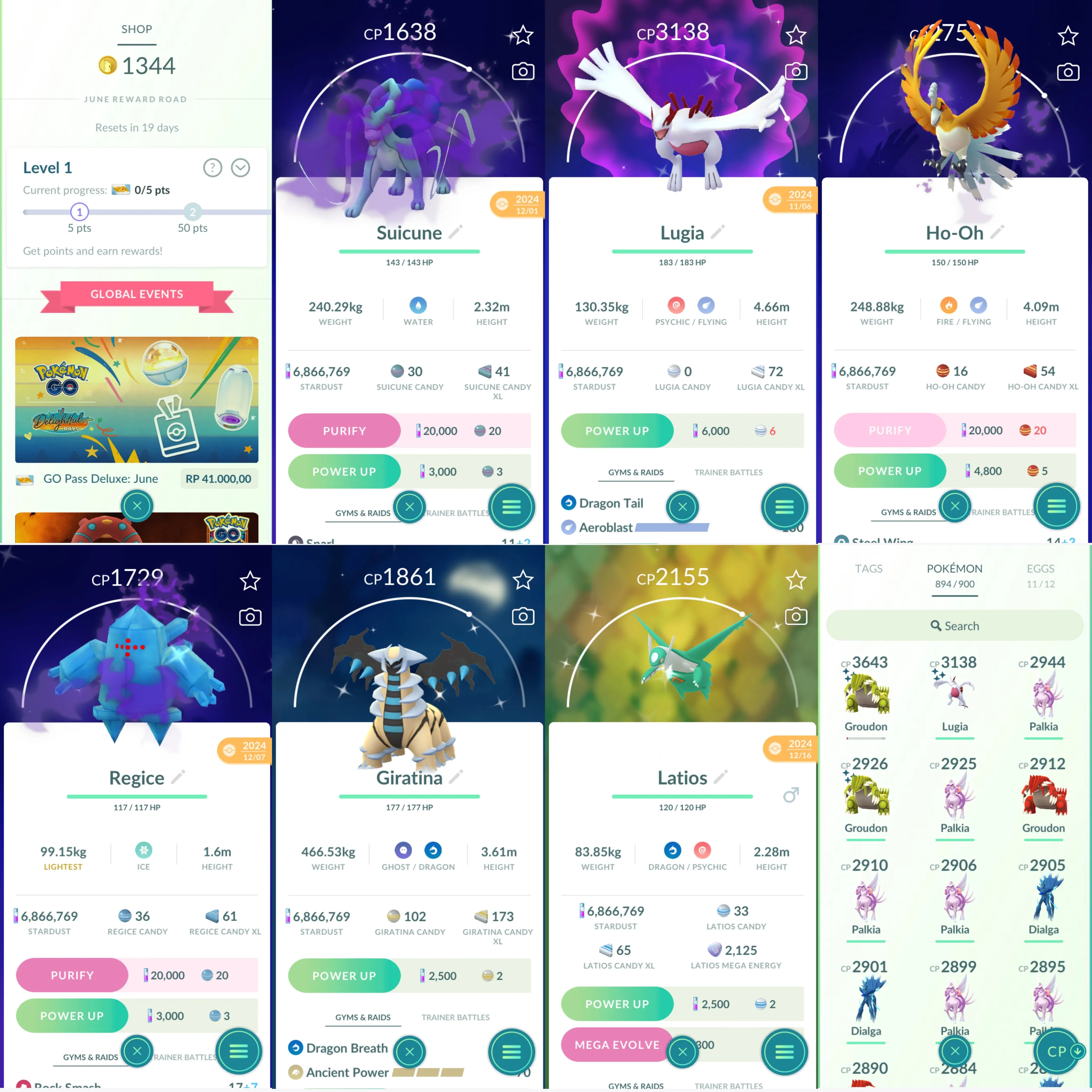 1693 LV46 Spacial Rend Roar of Time RareCandy434 Shiny Mega Latias and Latios Shiny: kyogre, groudon, zamazenta