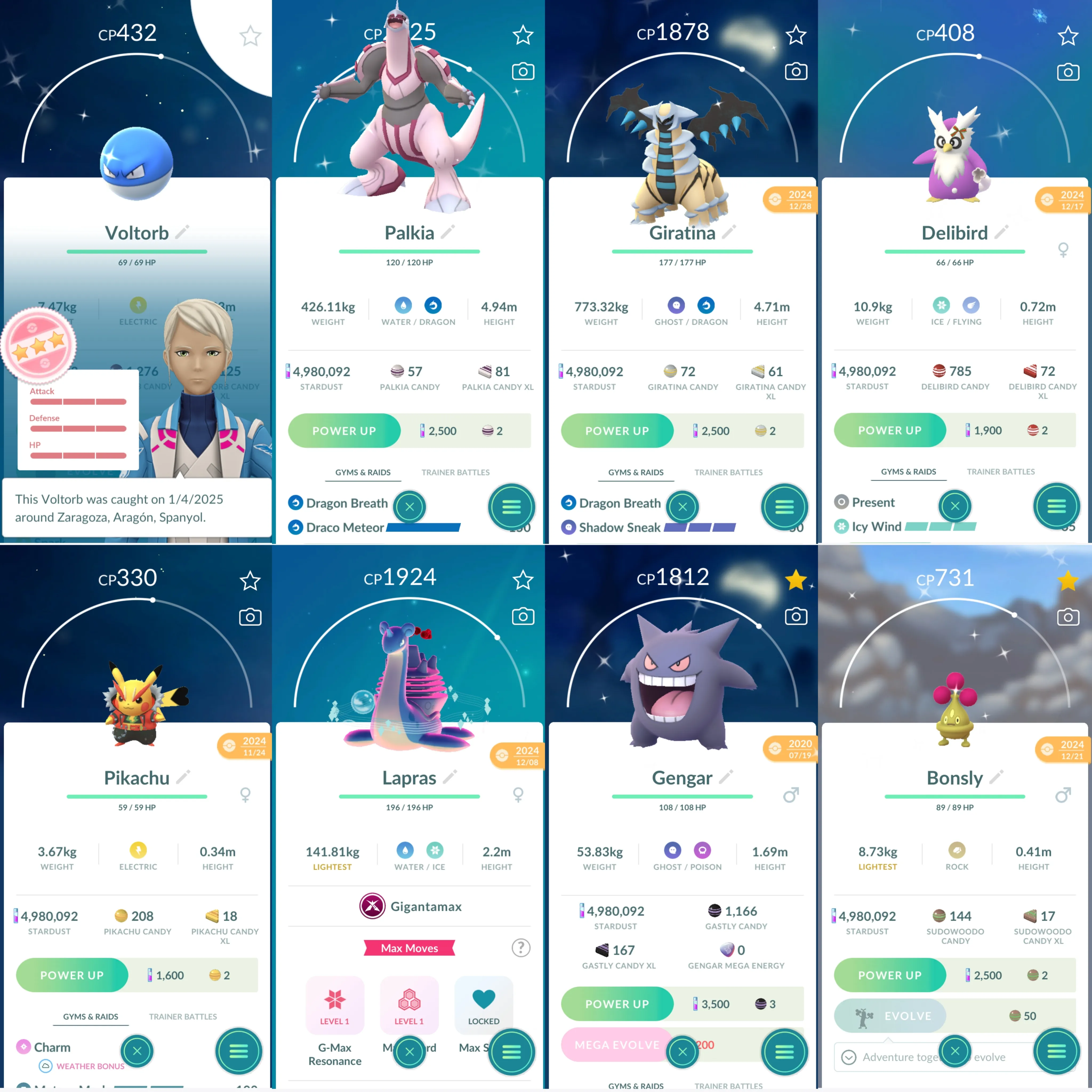 1699 LV46 2016 GMax Charizard - 2016 tradeable: 129 - 2017 to 2019 tradeable: 54 Shiny Kyurem BG Shiny therian landorus BG