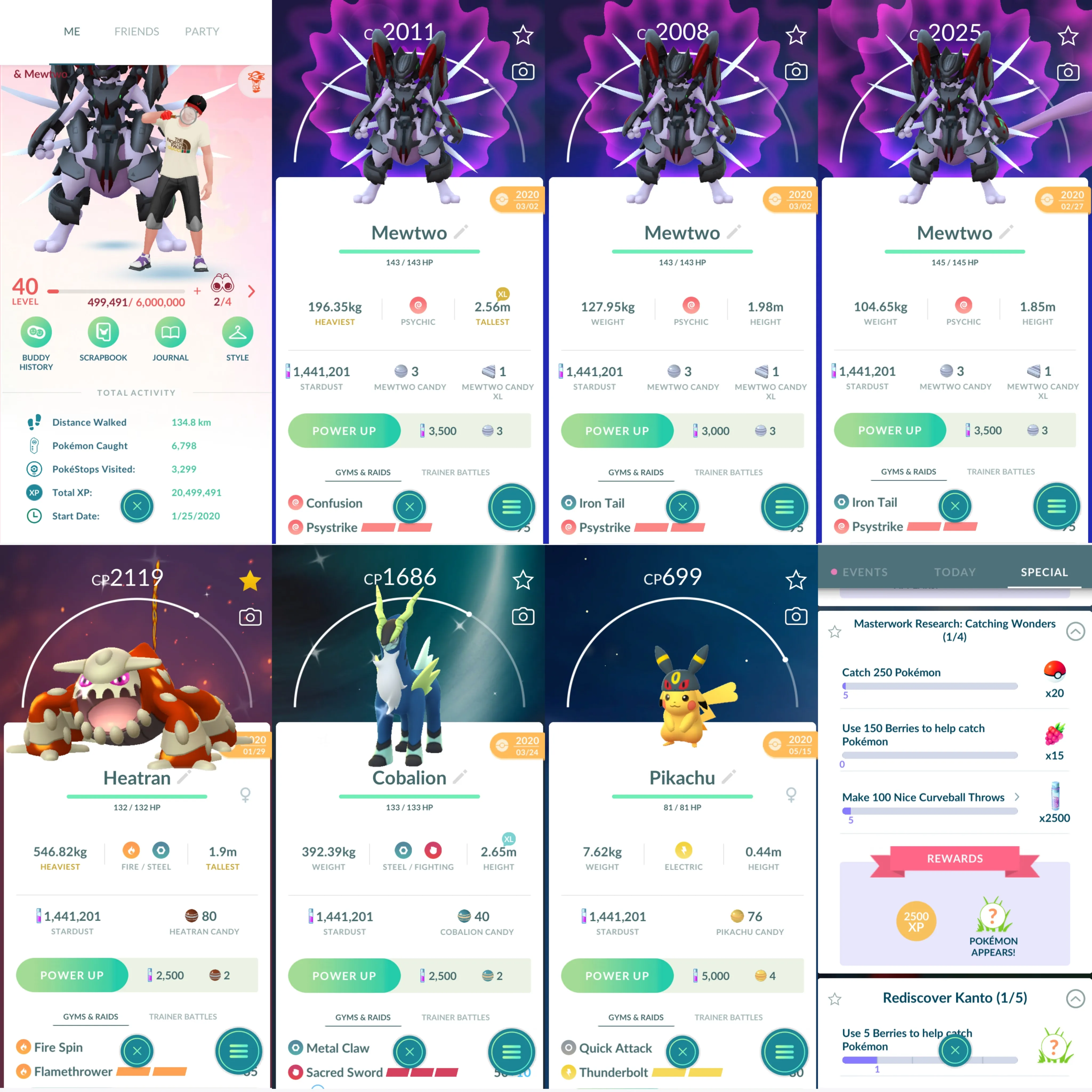 1701 LV40 Armored Mewtwo x7 tradeable Pikachu Umbreon Hat Uxie, Mesprit, Azelf Hundo Castform Hundo Spritzee Shiny: heatran