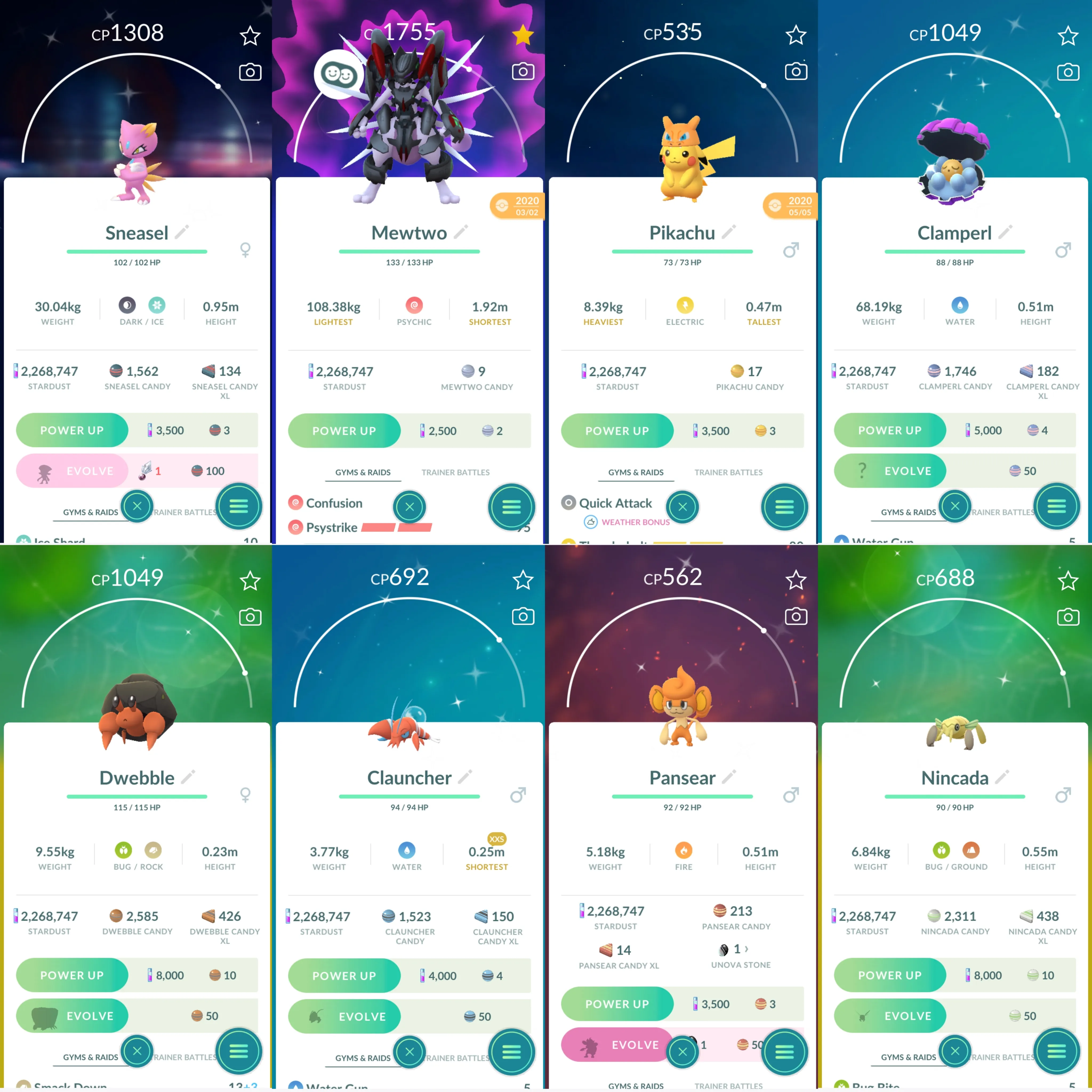 1710 LV40 2019 Armored Mewtwo x2 tradeable Pikachu Lucario Hat Pikachu Charizard Hat Pikachu Umbreon Hat -Year2019 tradeable: 39