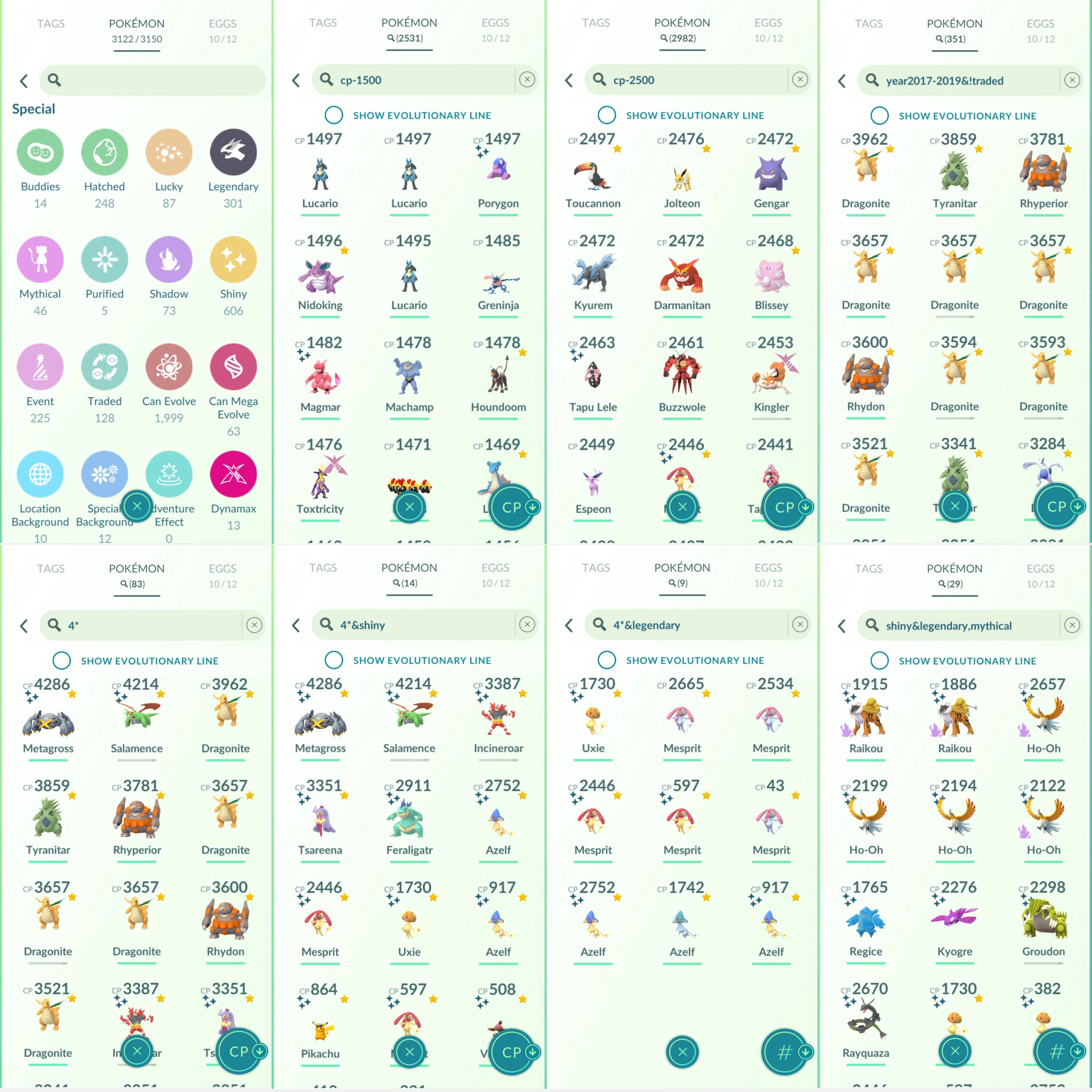 1714 LV50  2017 Pikachu, Ph. D. Pose Shiny Mega Rayquaza Shiny Primal Groudon Shiny Primal Kyogre