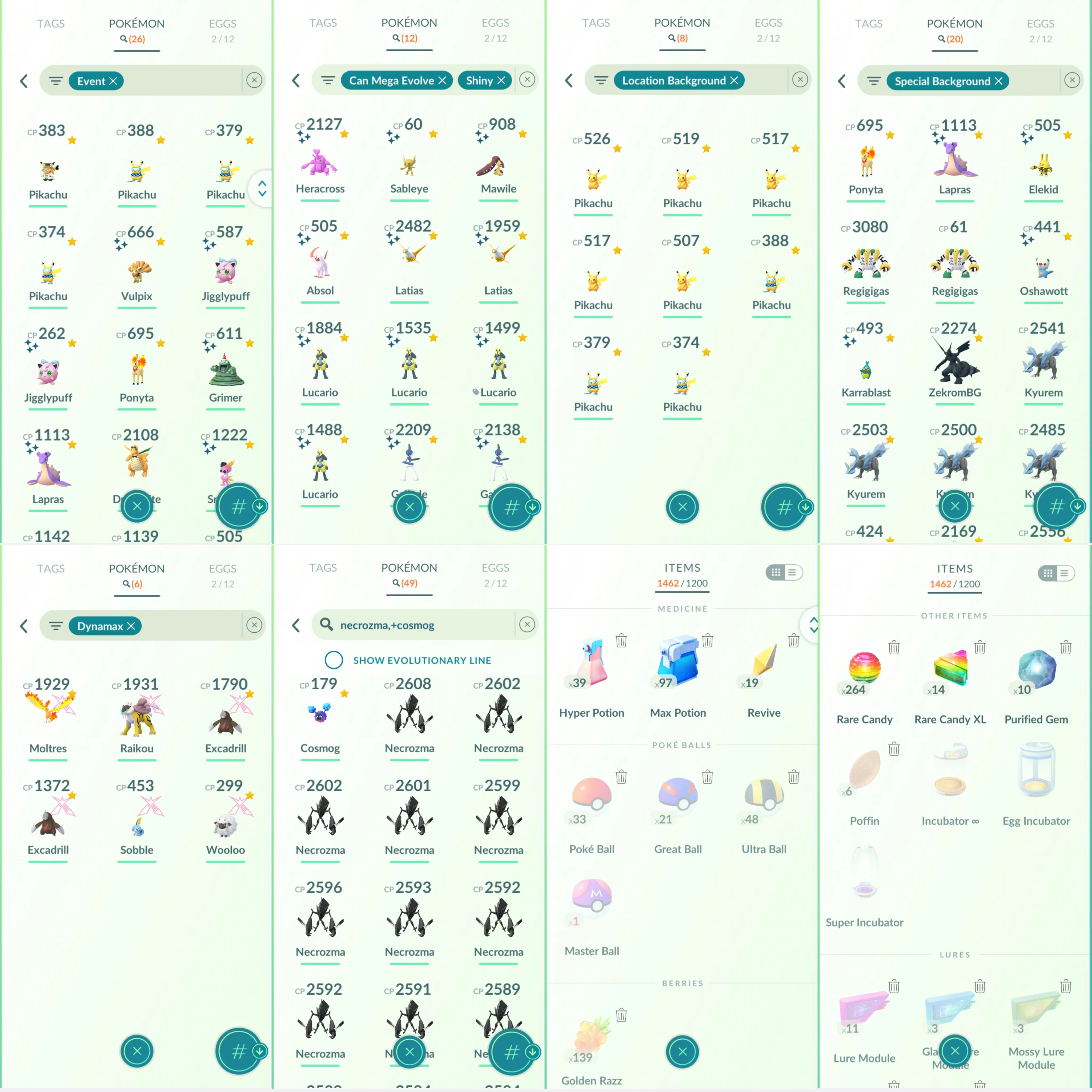 1735 LV50 Shiny Shadow Mewtwo Shiny Rayquaza Shundo Metagross Shiny Mega Heracross Shiny Mega Lucario