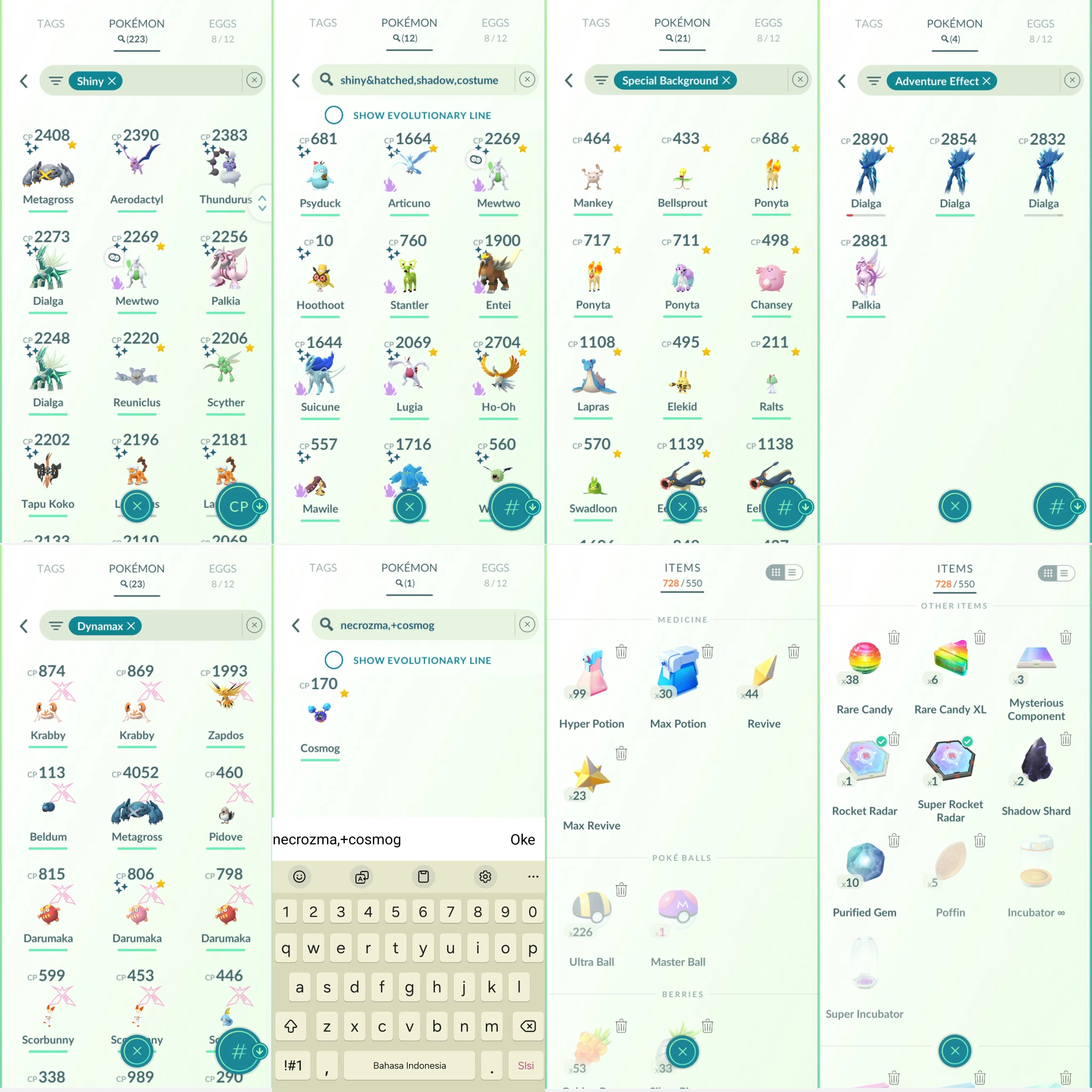 1738 LV46 Shiny Shadow Mewtwo Mewtwo100 Shiny Deoxys Galarian Zapdos Spacial Rend  Roar of Time Shadow Ho-Oh100 Mega Diancie