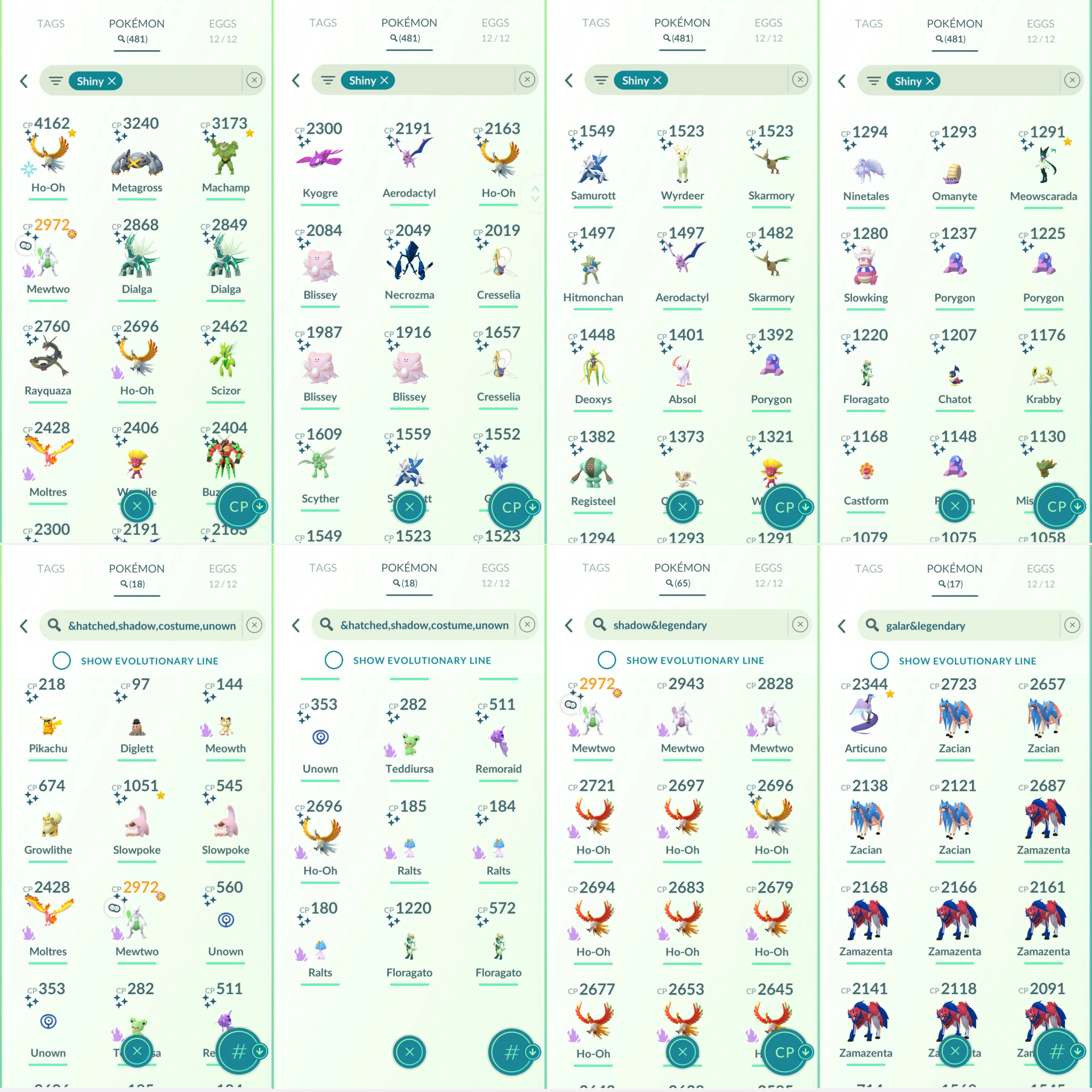 1743 LV50 Cosmogx2 Shundo Ho-Oh Shiny Shadow Mewtwo Shiny Mega Rayquaza Shiny: Buzzwole, Deoxys, primal Kyogre, Necrozma