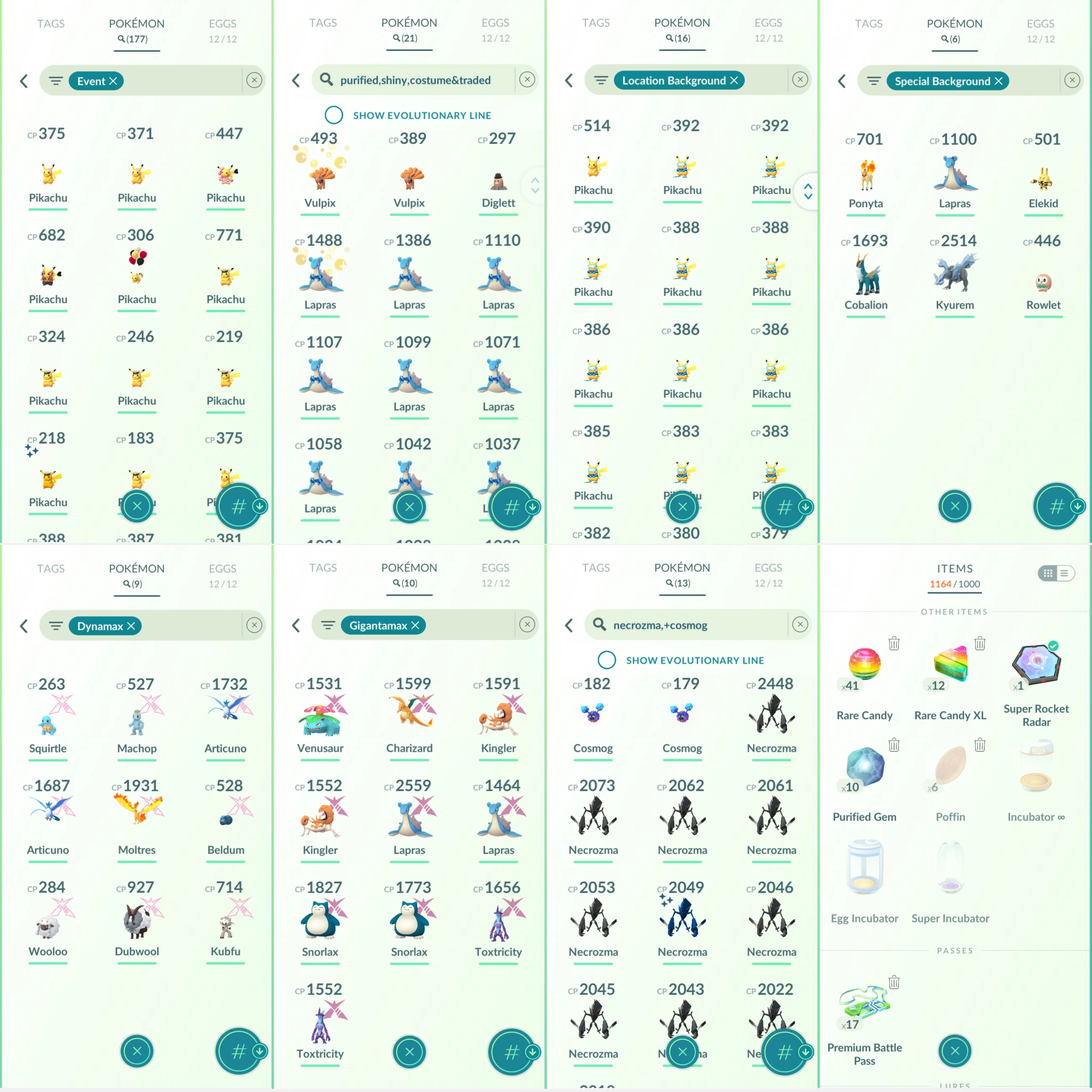 1743 LV50 Cosmogx2 Shundo Ho-Oh Shiny Shadow Mewtwo Shiny Mega Rayquaza Shiny: Buzzwole, Deoxys, primal Kyogre, Necrozma