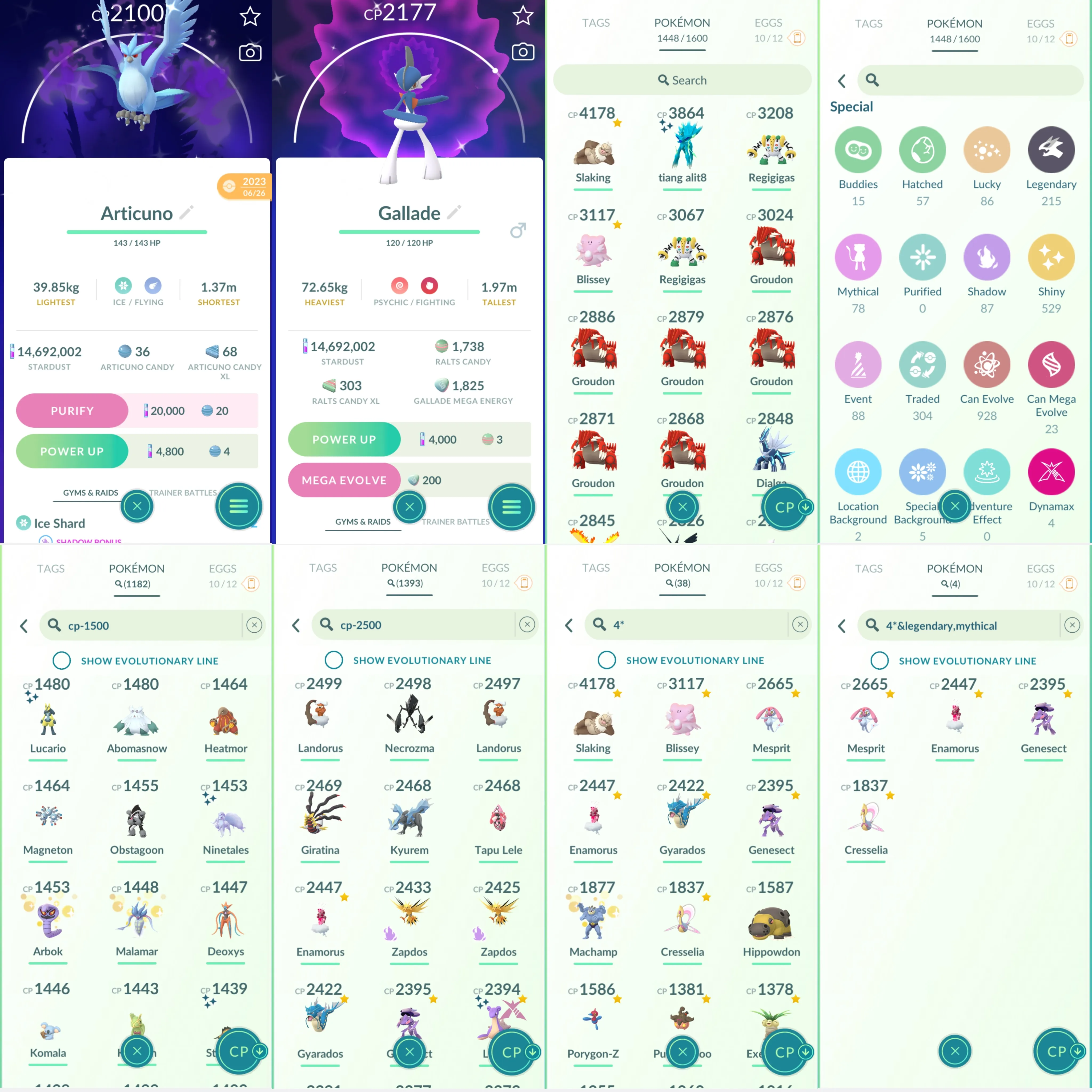 1744 LV50 Enamorus100 Genesect100 Shiny Mega Rayquaza Shiny Mega Lucario Shinu GMax Lapras Shiny Primal Groudon