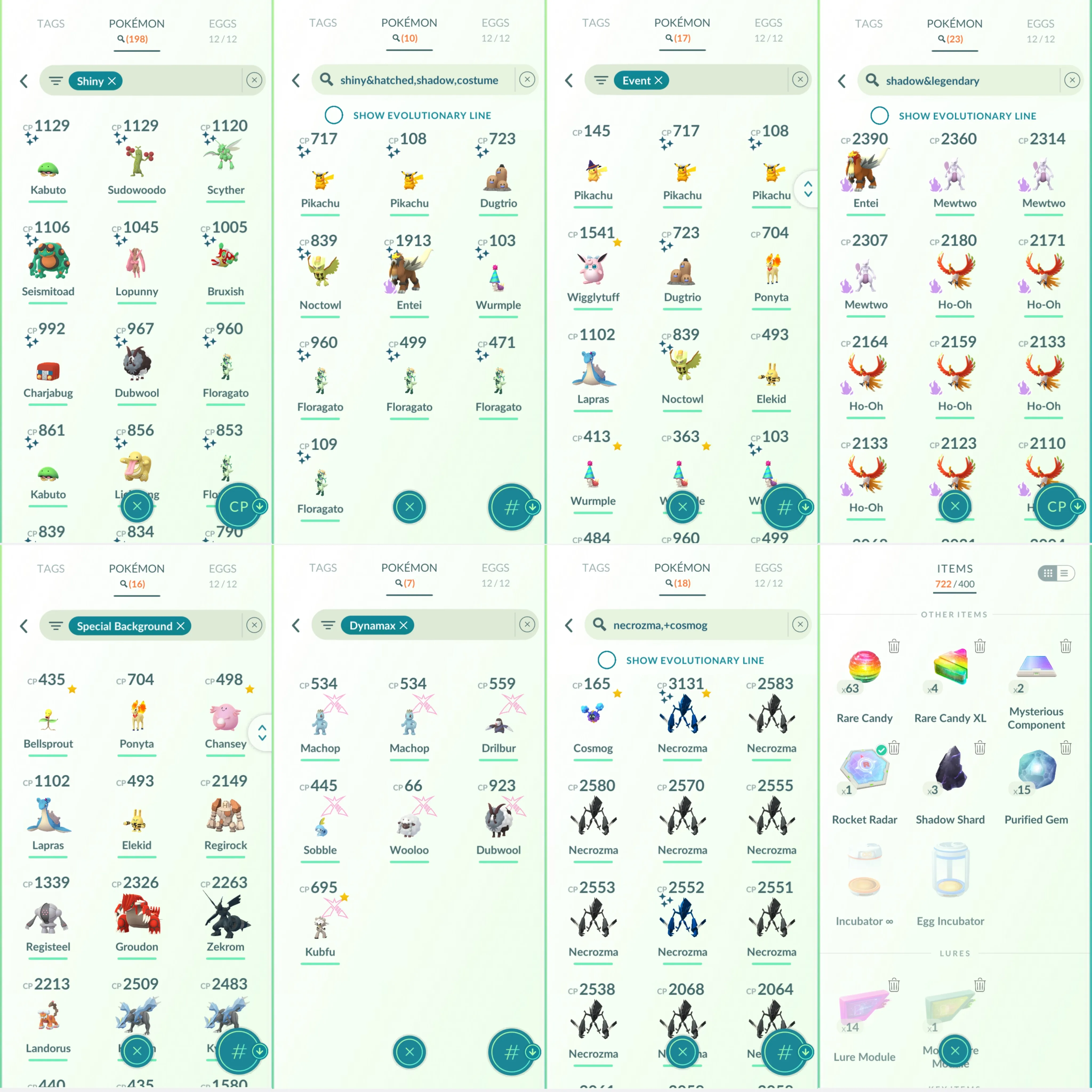 1750 LV46 Cosmog GMax Snorlax100 Shiny: Mega Absol, Mega Sableye, necrozma, groudon, tapu koko, registeel, regirock, lugia
