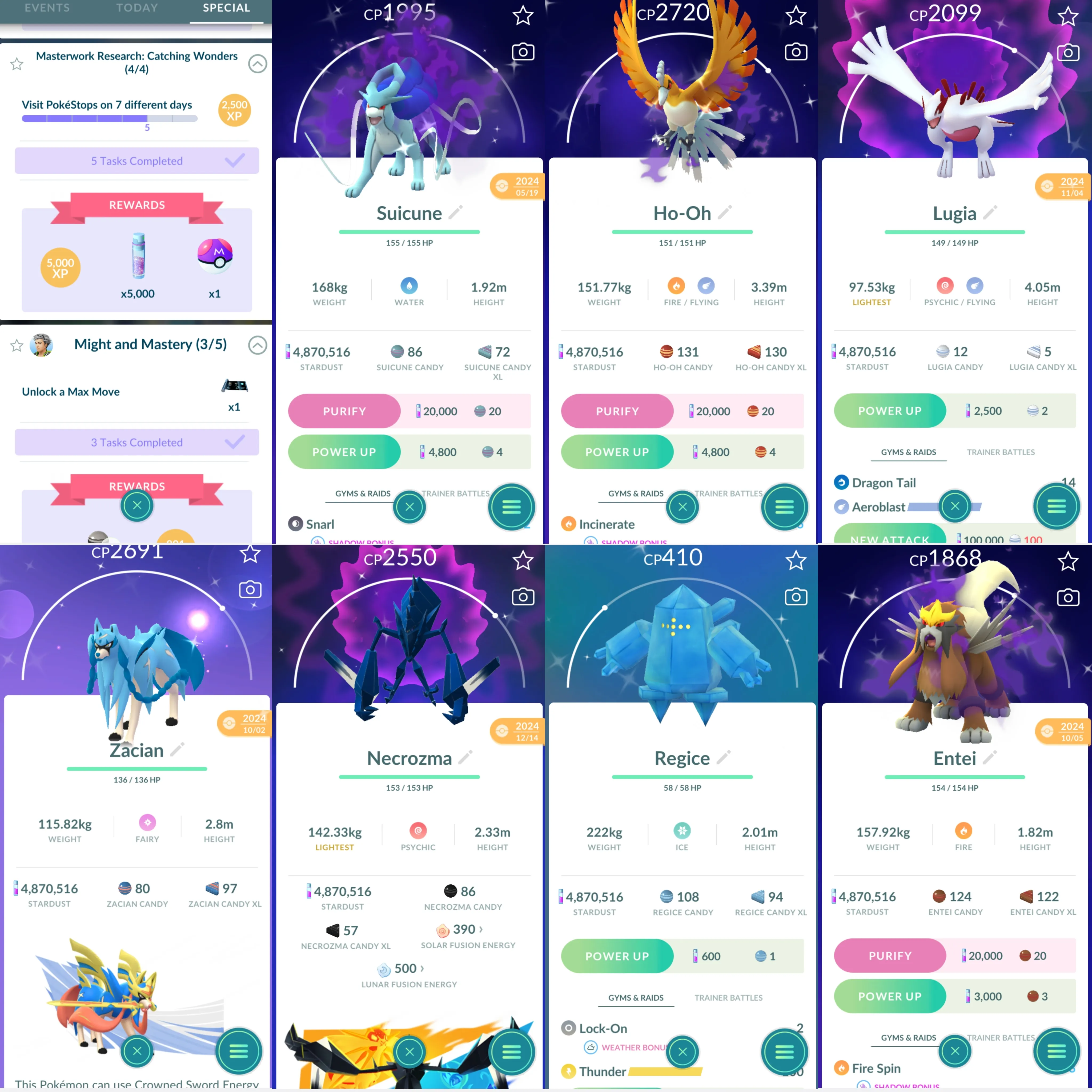 1751 LV46  Spacial Rend Roar of Time Lugia100 Shiny Mega Latias Shiny Necrozma Shiny Zacian Shiny Mega Heracross