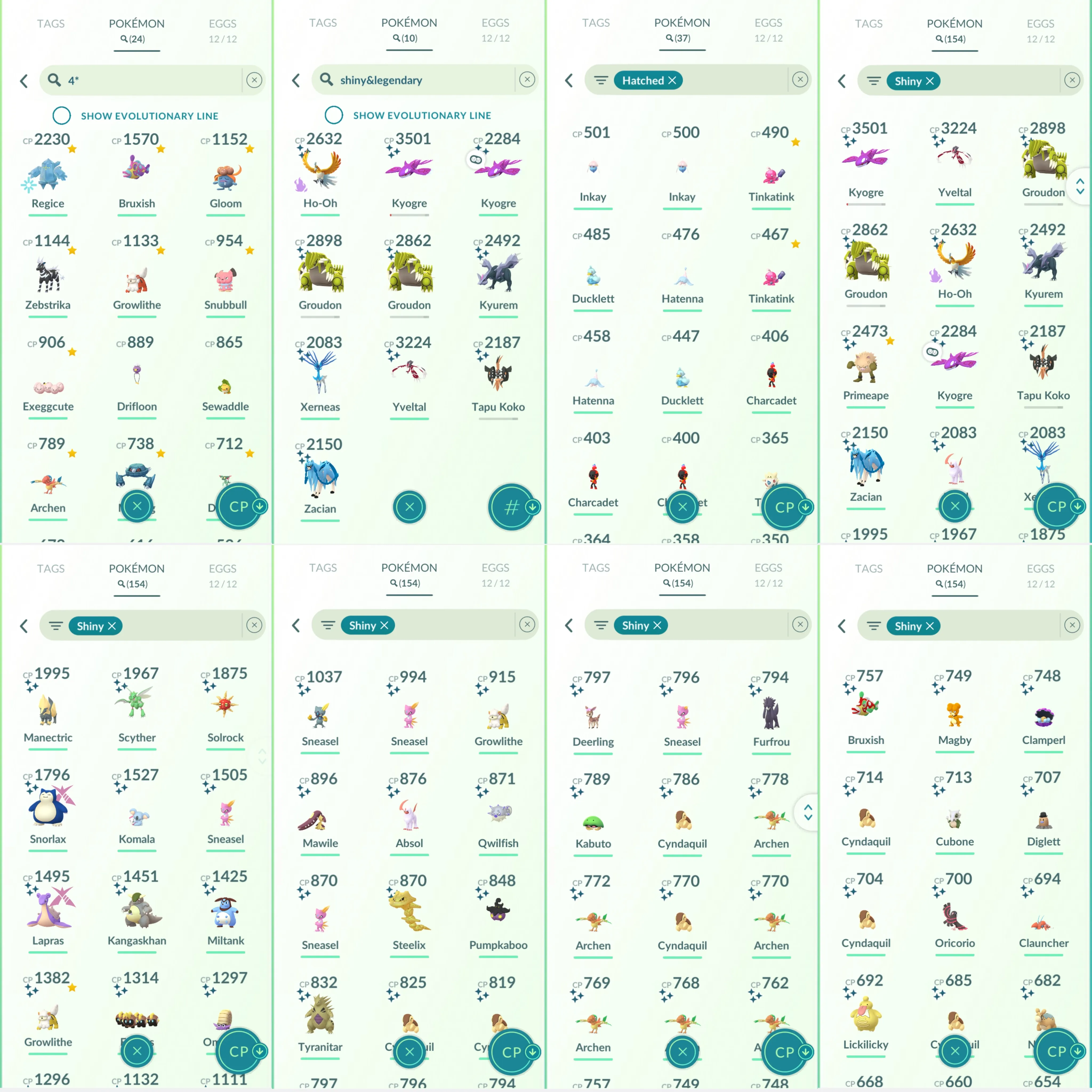 1754 LV46 Shiny GMax Snorlax Shiny GMax Lapras Roar of Time Shiny: groudon, kyogre, shadow ho-oh, kyurem, xerneas,zacian