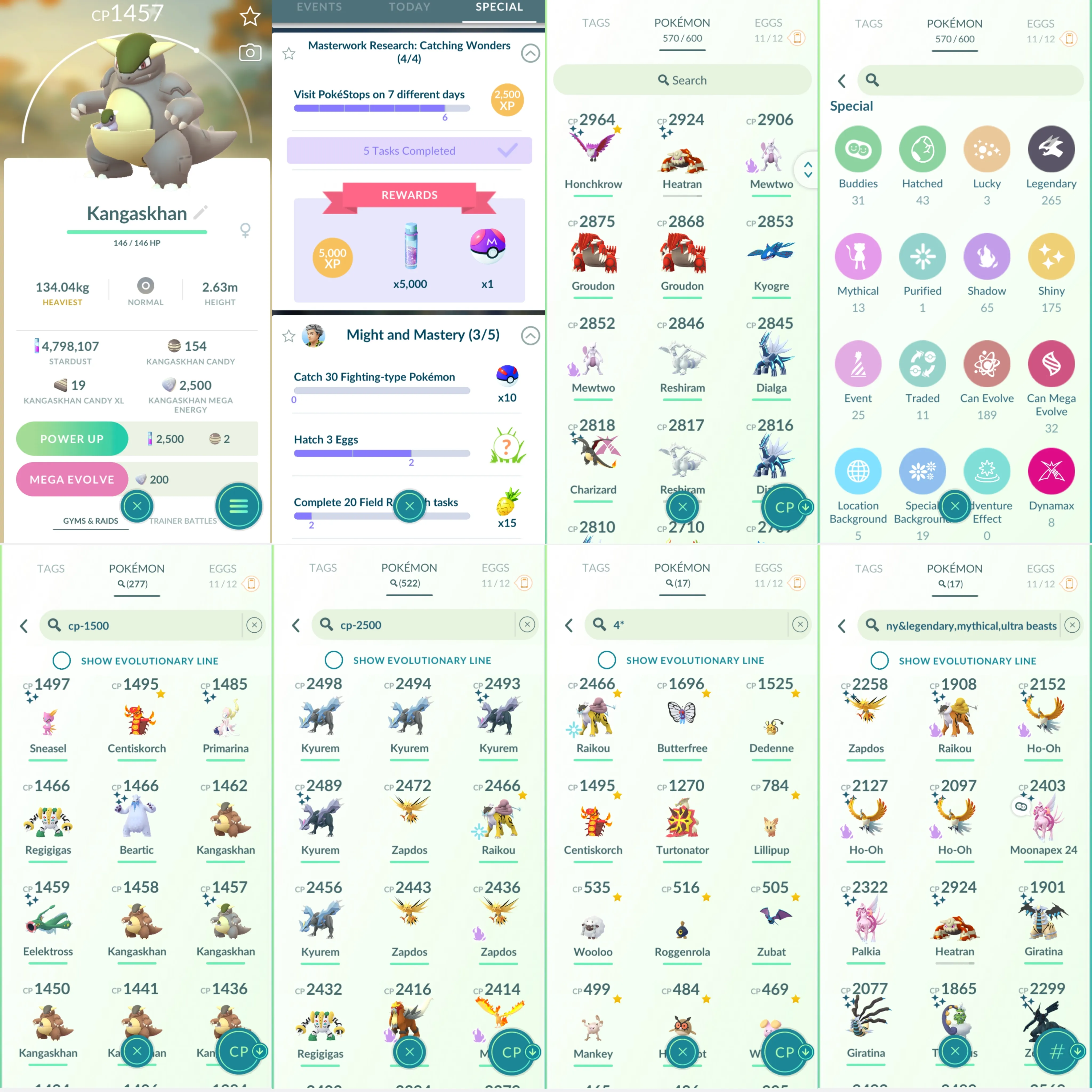 1759 LV46 Cosmogx2 Shiny GMax Charizard Shiny: necrozma, palkia origin, blacephalon, kyurem, zamazenta, flower crown blissey