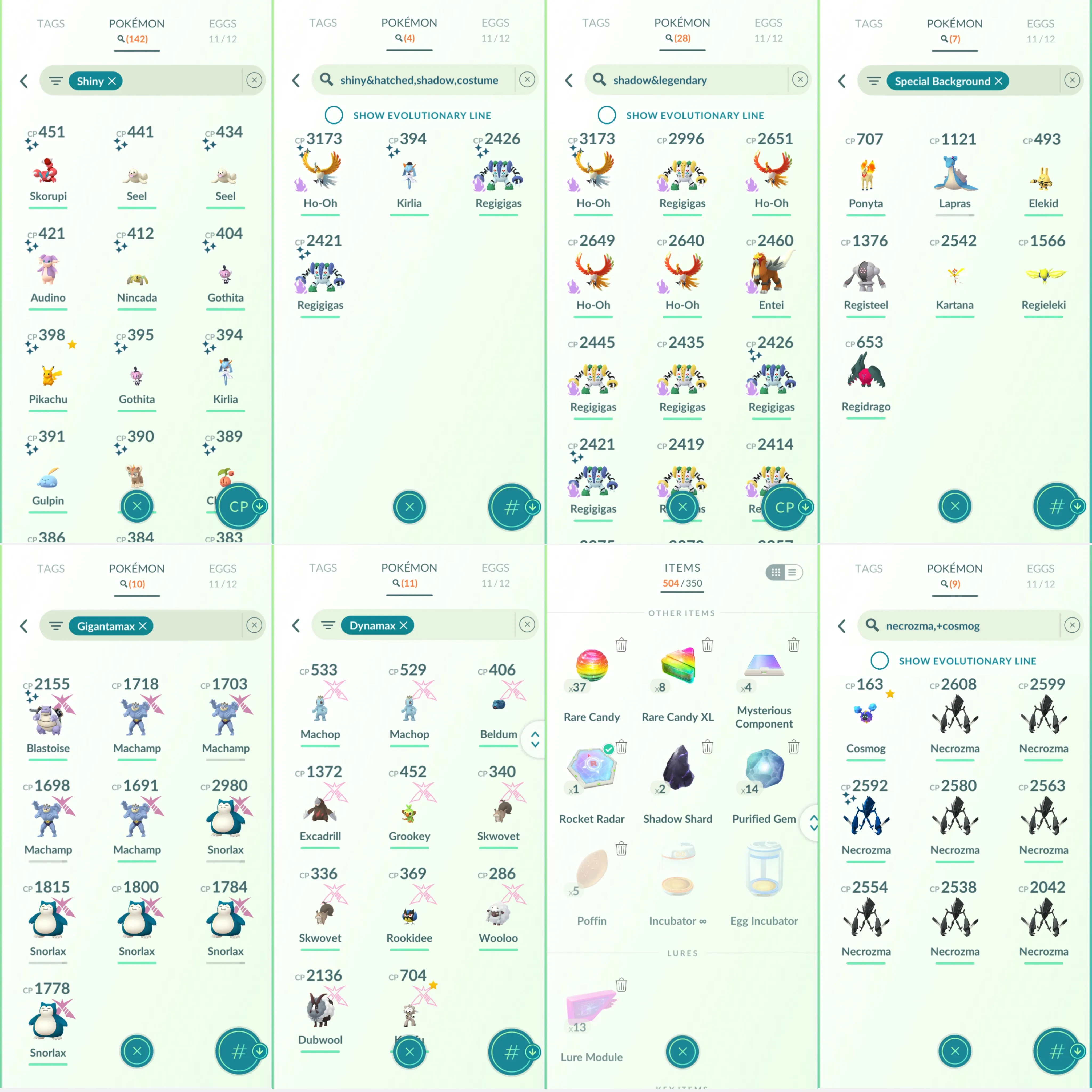 1770 LV46 Shundo Regigigas Shiny Pikachu BG Suita Osaka Shiny GMax Blastoise Shiny Darkrai Shiny Shadow Ho-Oh Shiny: Necrozma