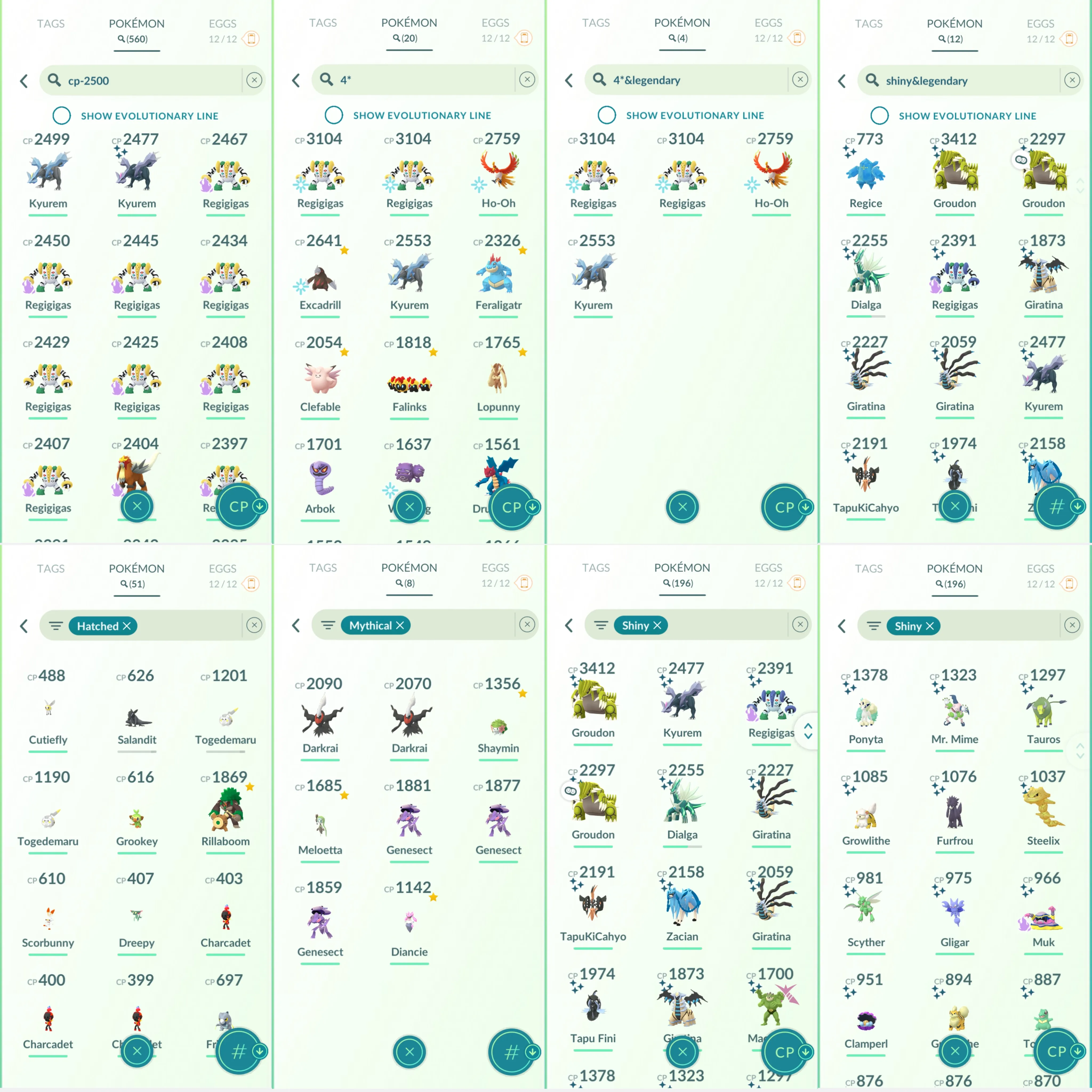 1775 LV46 Shiny GMax Machamp GMax: Charizard, Blastoise, Machamp, Lapras, Rillaboom Shiny: Zacian, Shadow Regigigas, Regice