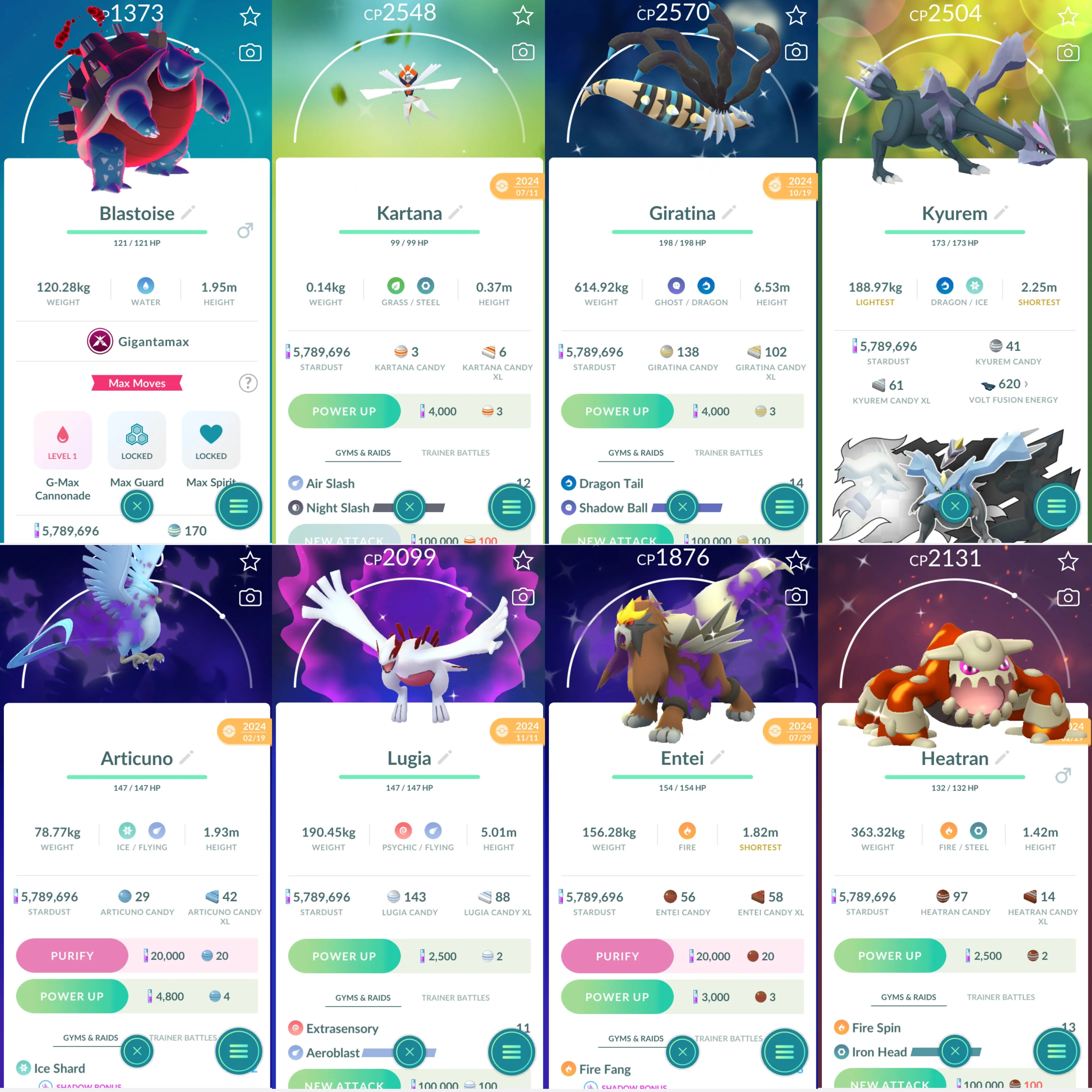 1776 LV46 Galar Zapdos Shiny GMax Lapras Shiny Primal Groudon Mega Diancie GMax: Charizard, Blastoise, Machamp, Rillaboom