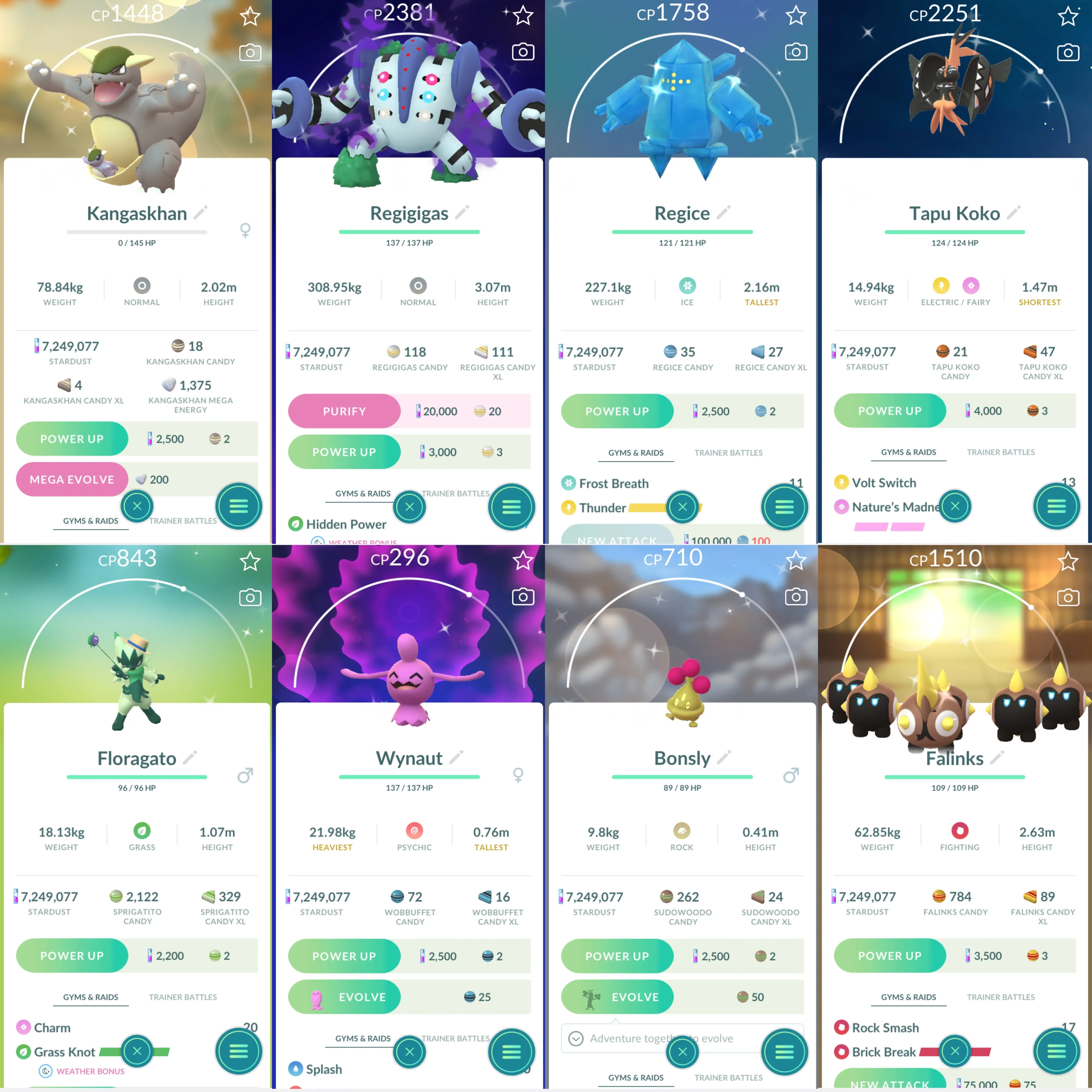 1780 LV46 Mega Diancie Shiny Mega Kangaskhan Shiny: wynaut, bonsly, shadow regigigas, giratina, kyurem, shadow entei, articuno