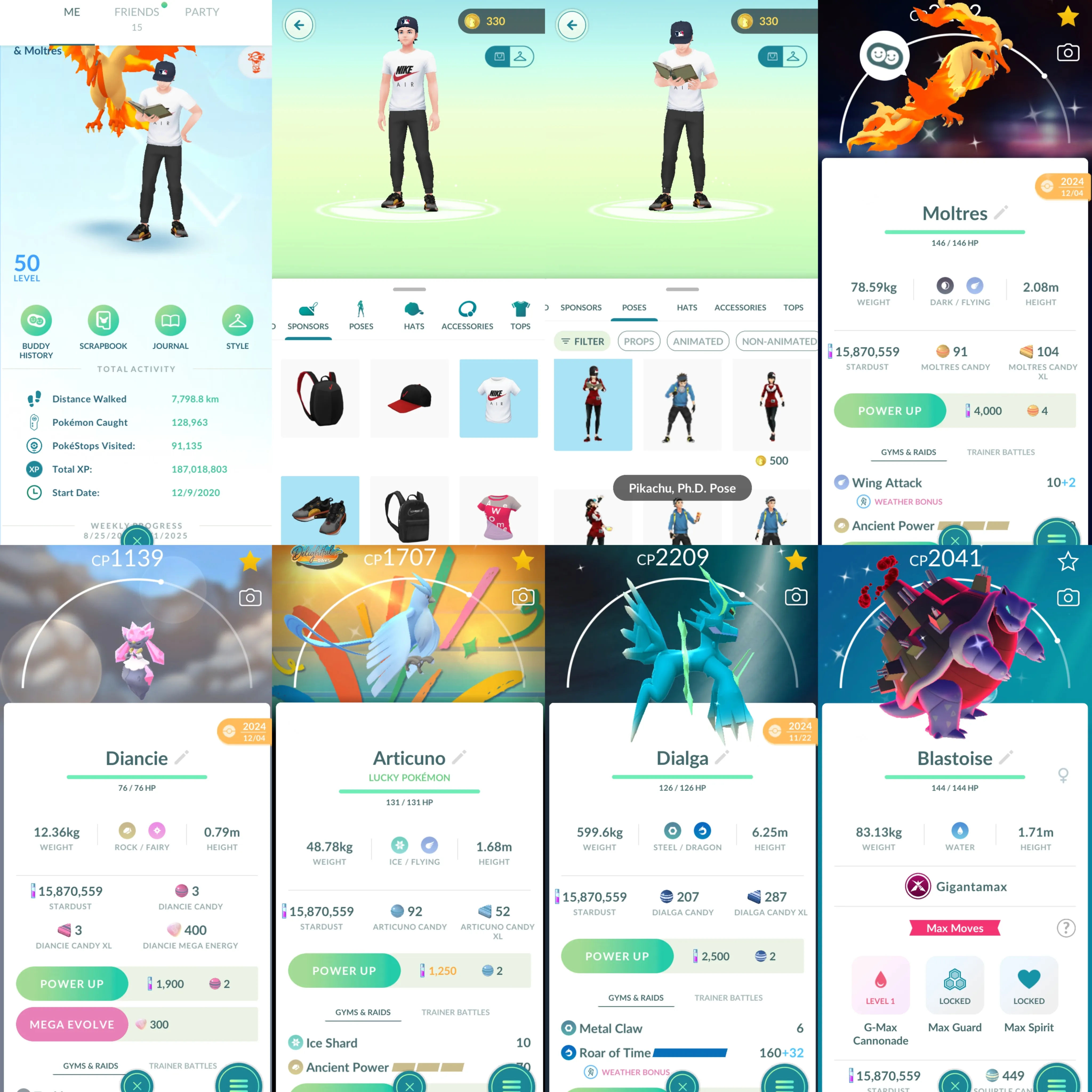1788 LV50 Nickname Change: OFF RAREST NIKE OUTFIT Shiny Galarian Moltres Shiny White Kyurem Shiny GMax Venusaur