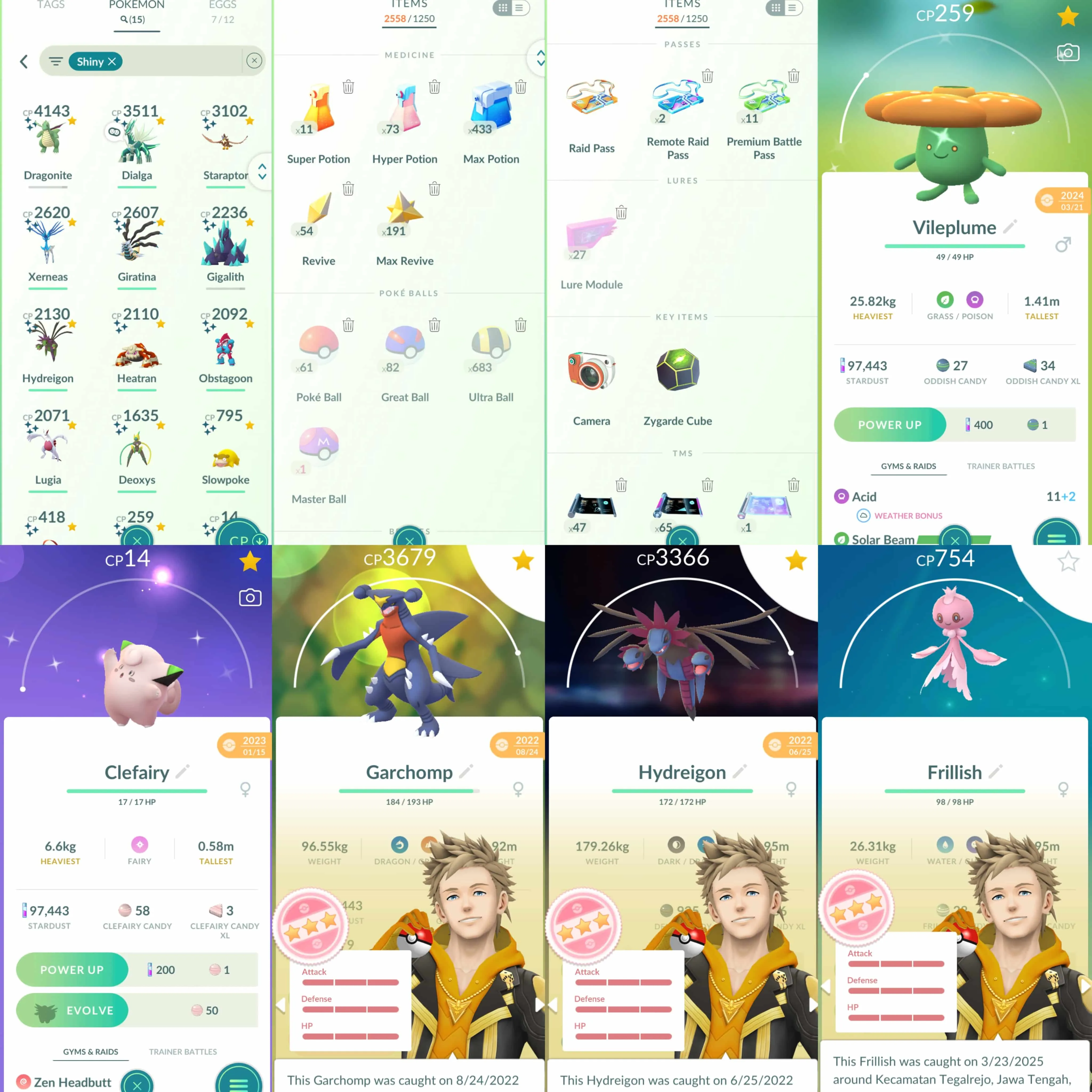 1790 Level 62 Shiny Mew Quest Shiny: deoxys, lugia, dragonite, gigalith, obstagoon, heatran, giratina, xerneas, dialga  Cosmog Zarude Hoopa Meloetta Uxie100  -Masterball in stock -Catching Wonders (Masterball Quest) -All-in-One 151