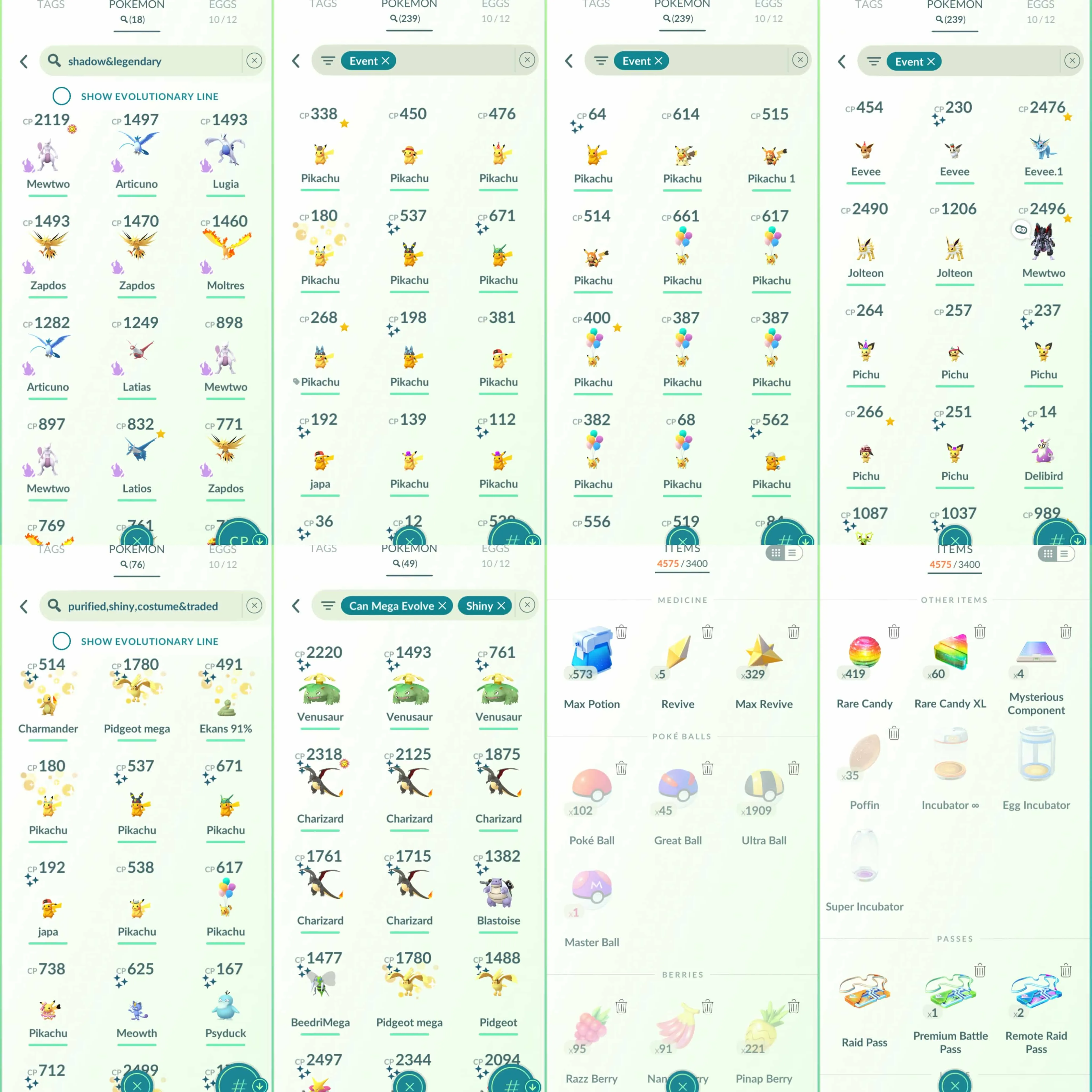 1799 Level 70 2016 Legacy 50 Shiny Mew Armored Mewtwo x1 tradeable Shundo Moltres Shiny Unown F, O Shiny Celebi Shiny Mewtwo Shiny Santa Pikachu Shiny Pikachu Shirt Shiny Flower Crown Eevee Shiny Mime Jr. Shiny Charmander + Bulbasaur Pikachu Visor