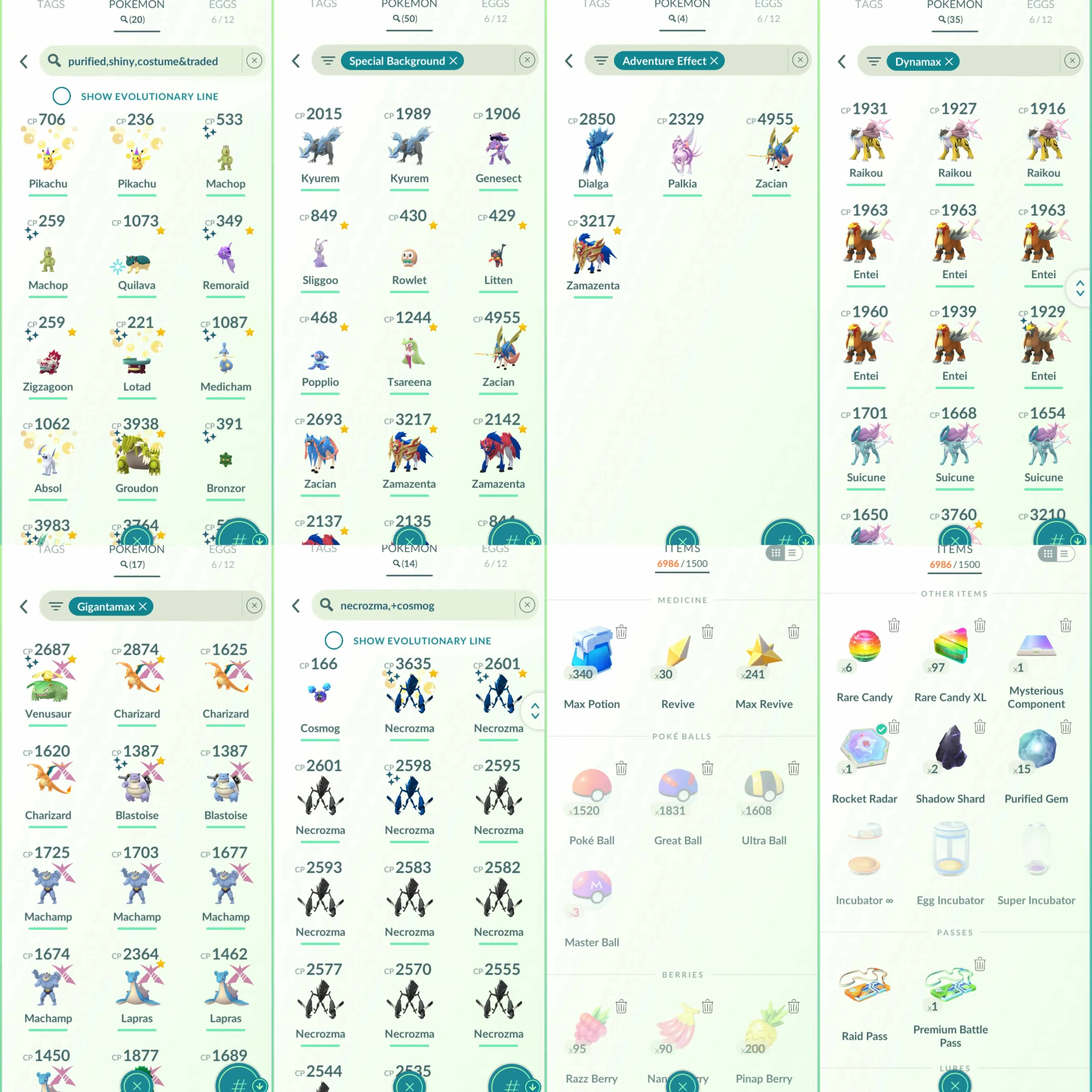 1802 Level 70 Legacy 50 Mater Ball x3 Shundo Metagross Shiny Shadow Mewtwo Shiny GMax Blastoise Shiny GMax Venusaur Shiny DMax Entei Shiny: Necrozma, Mimr Jr., Primal Groudon, shadow Regigigas, lucky Dialga, lucky Palkia
