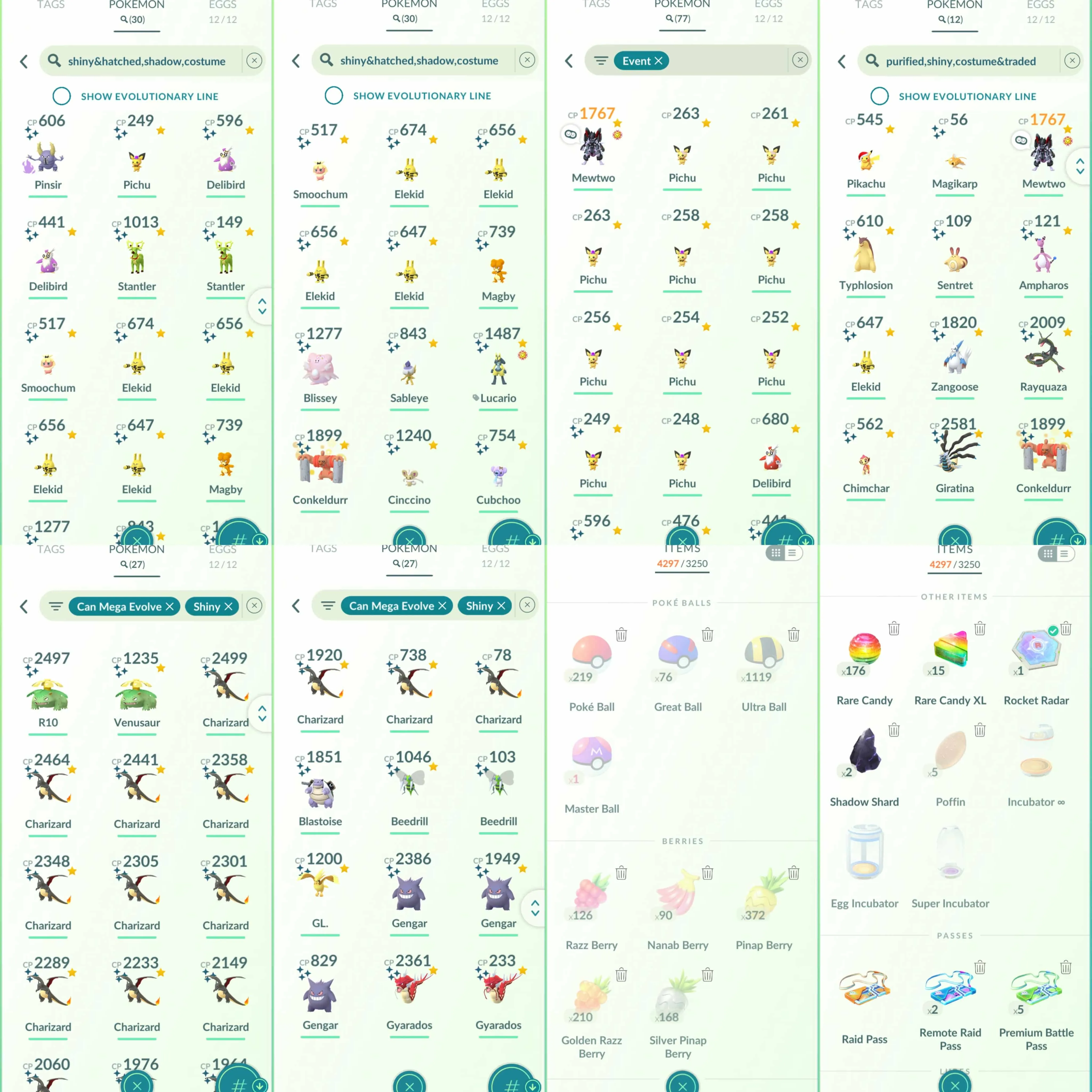1806 Level 70 Legacy 50 Shiny Mew Armored Mewtwo x1 (traded) Shundo Mega Charizard Shiny Rayquaza Shiny Mewtwo Shiny Celebi