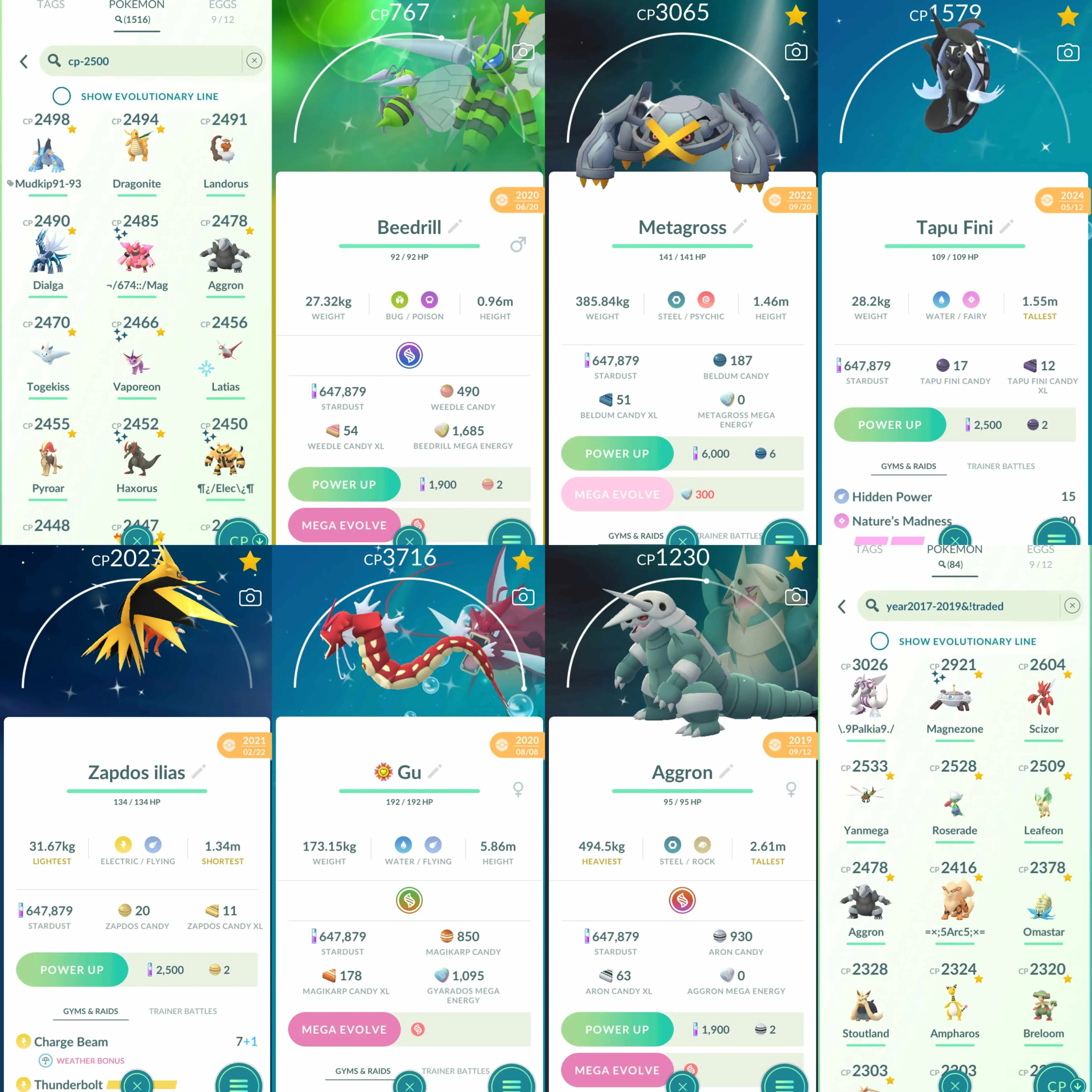 1809 Level 64 2016. Shadow Apex Lugia tradeable after purified Purified Apex Ho-Oh tradeable Shiny: Mewtwo, Metagross, Celebi, Lugia, Darkrai, Tyranitar, Garchomp, Dragonite. Shiny Mega: Charizard, Beedrill, Pidgeot, Gyarados, Aggron, Medicham, Manectric 