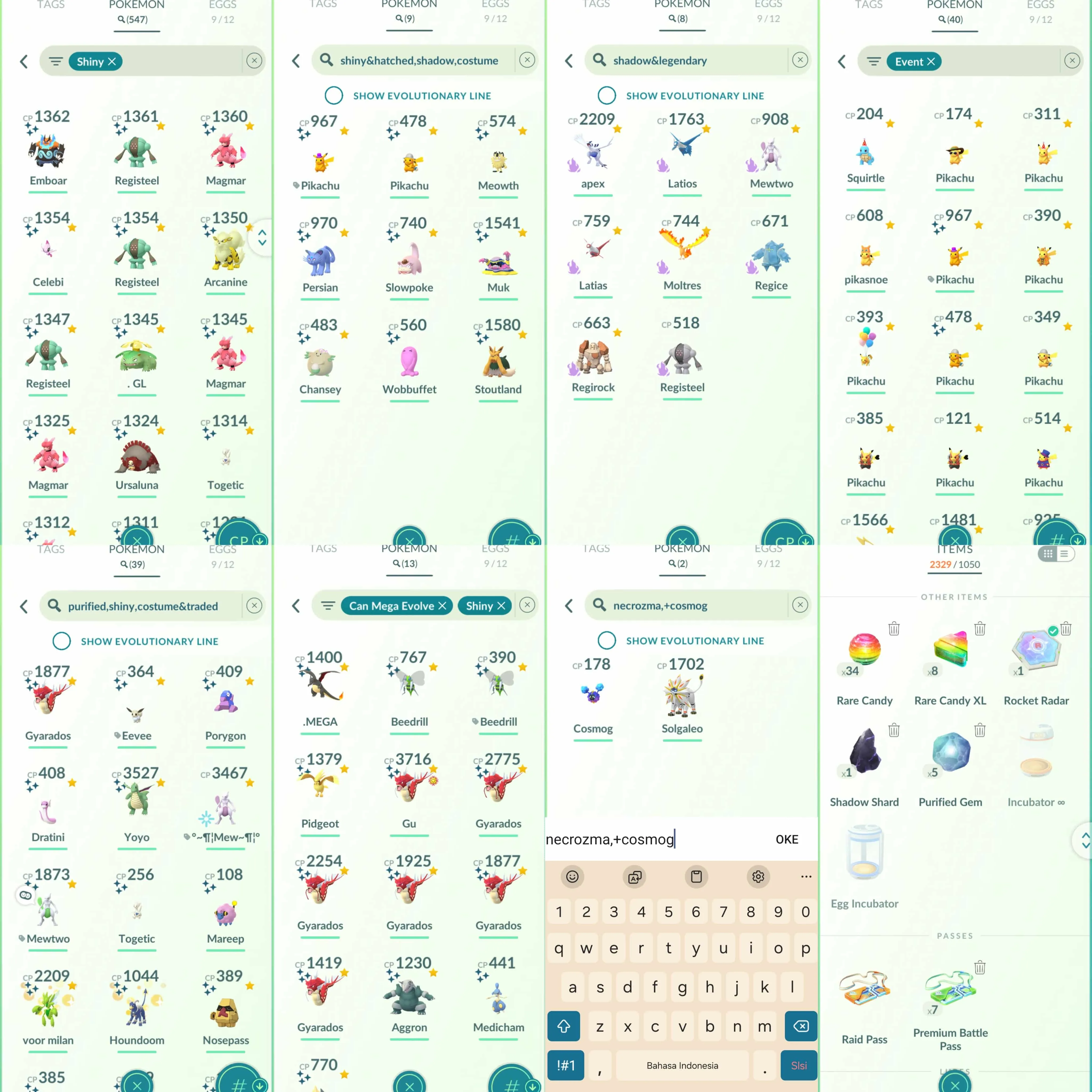 1809 Level 64 2016. Shadow Apex Lugia tradeable after purified Purified Apex Ho-Oh tradeable Shiny: Mewtwo, Metagross, Celebi, Lugia, Darkrai, Tyranitar, Garchomp, Dragonite. Shiny Mega: Charizard, Beedrill, Pidgeot, Gyarados, Aggron, Medicham, Manectric 