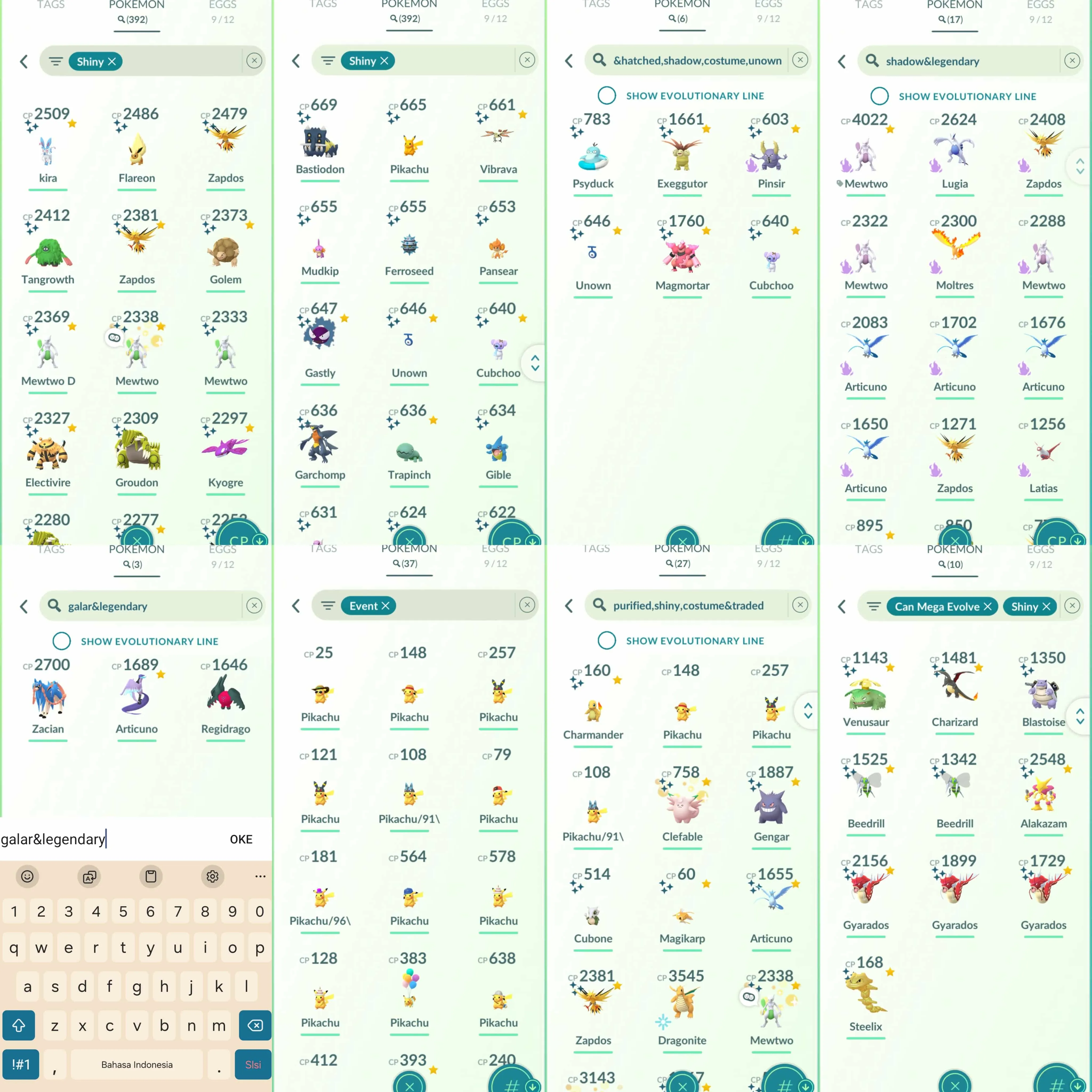 1814 Level 70 2016. Shiny Mew Shiny Celebi Shiny Mewtwo Shiny Rayquaza Mewtwo IV 100 x2 Raikou IV 100 Melmetal IV 100 Shiny: Deoxys, Lugia, Ho-Oh, Latios, Groudon, Kyogre, Dialga, Regigigas, Giratina, Sylveon, Gastly, Garchomp, etc.