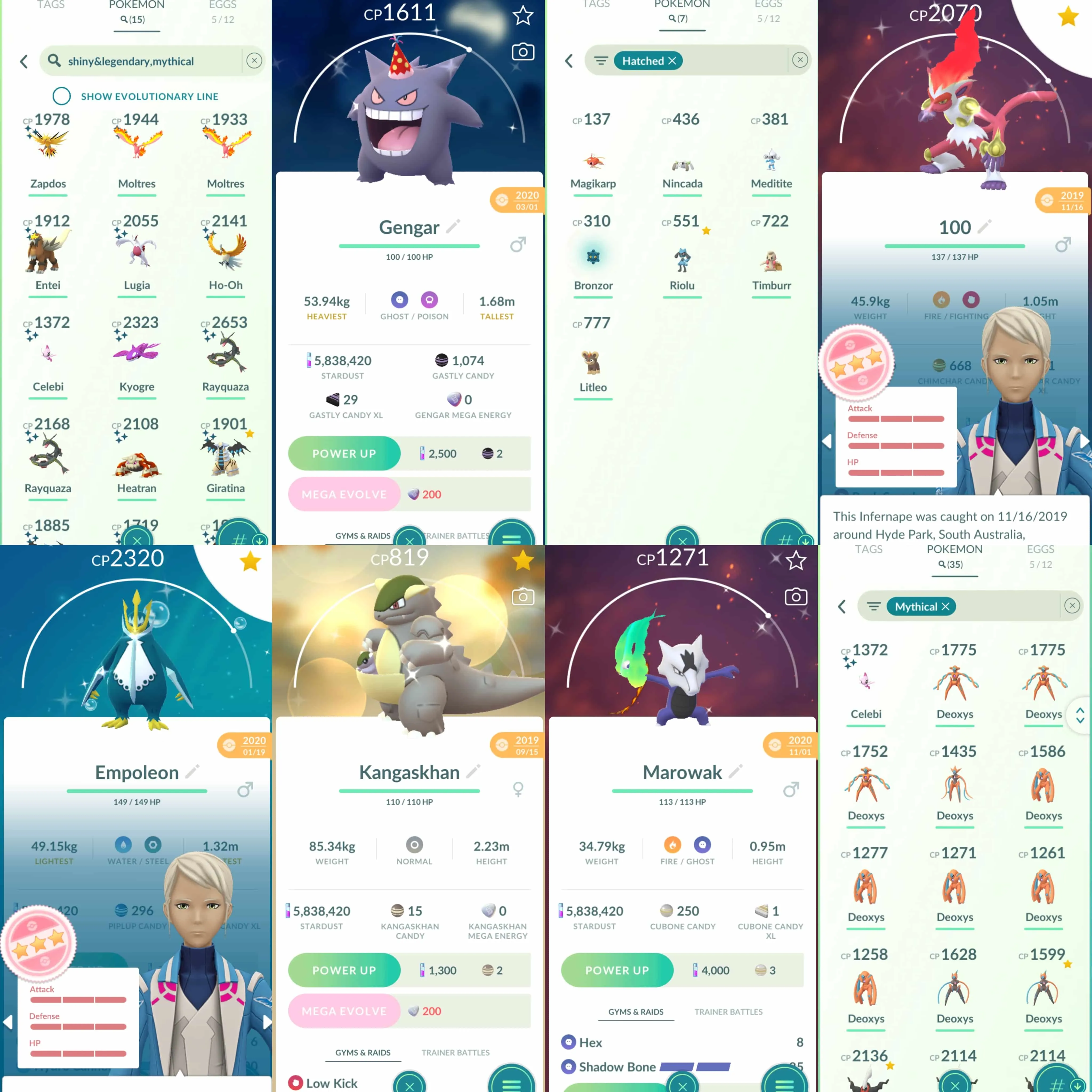 1815 Level 70 2019. Rarest Armored Mewtwo IV 100 Armored Mewtwo x5 tradeable Darkrai100 Shiny Rayquaza Shiny Celebi Shiny Party Hat Gengar Shundo: Tyranitar, Chansey Flower Crown, Empoleon, Glameow, Totodile, Empoleon, Infernape.