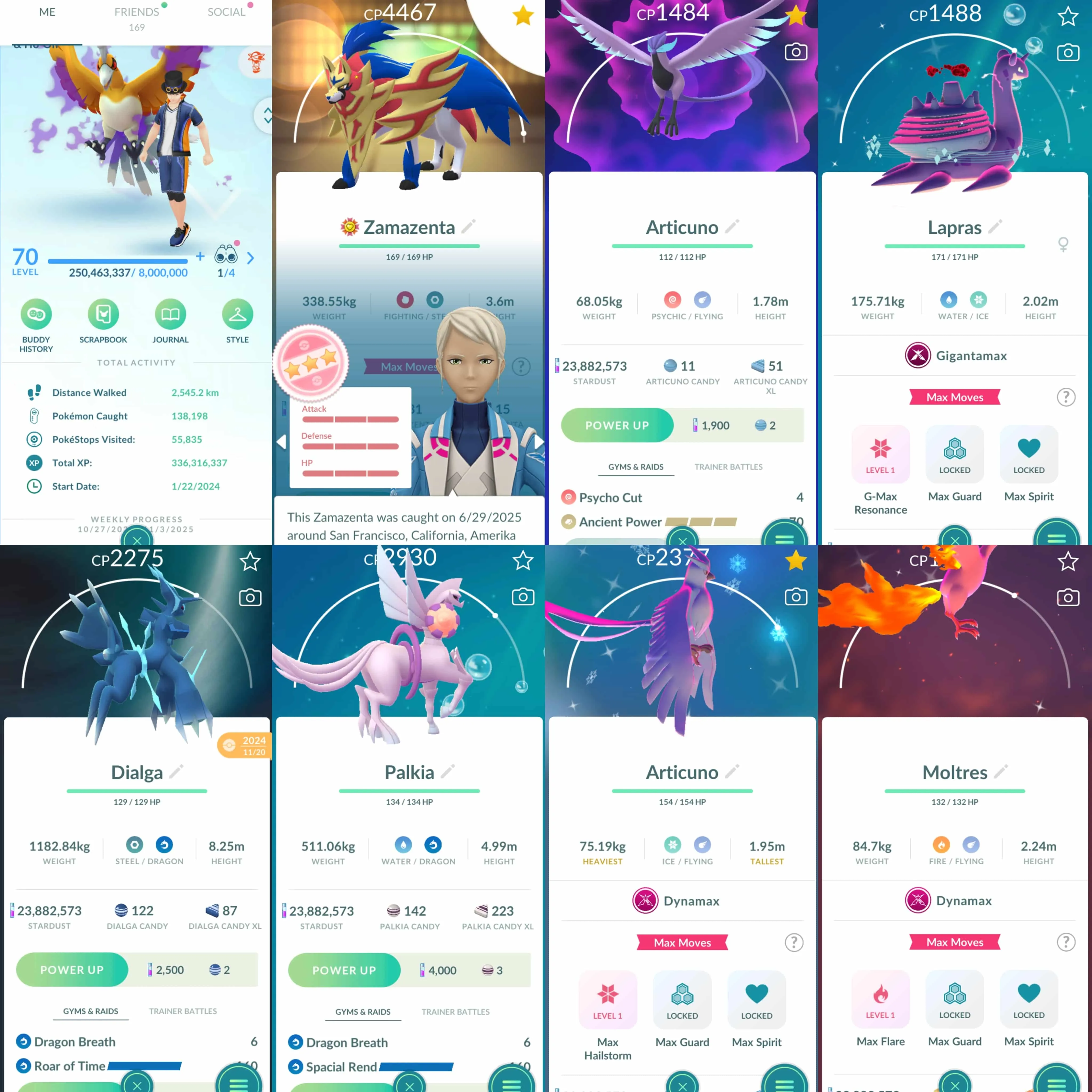 1817 Level 70 Legacy 50. Zamazenta Crowned Shield IV 100 Suicune100 Dialga100 Shiny DMax Articuno Shiny DMax Moltres Shiny GMax Lapras Shiny: Necrozma, Zacian, Zamazenta, shadow Regigigas, Dialga Origin, Palkia Origin, shadow Ho-Oh