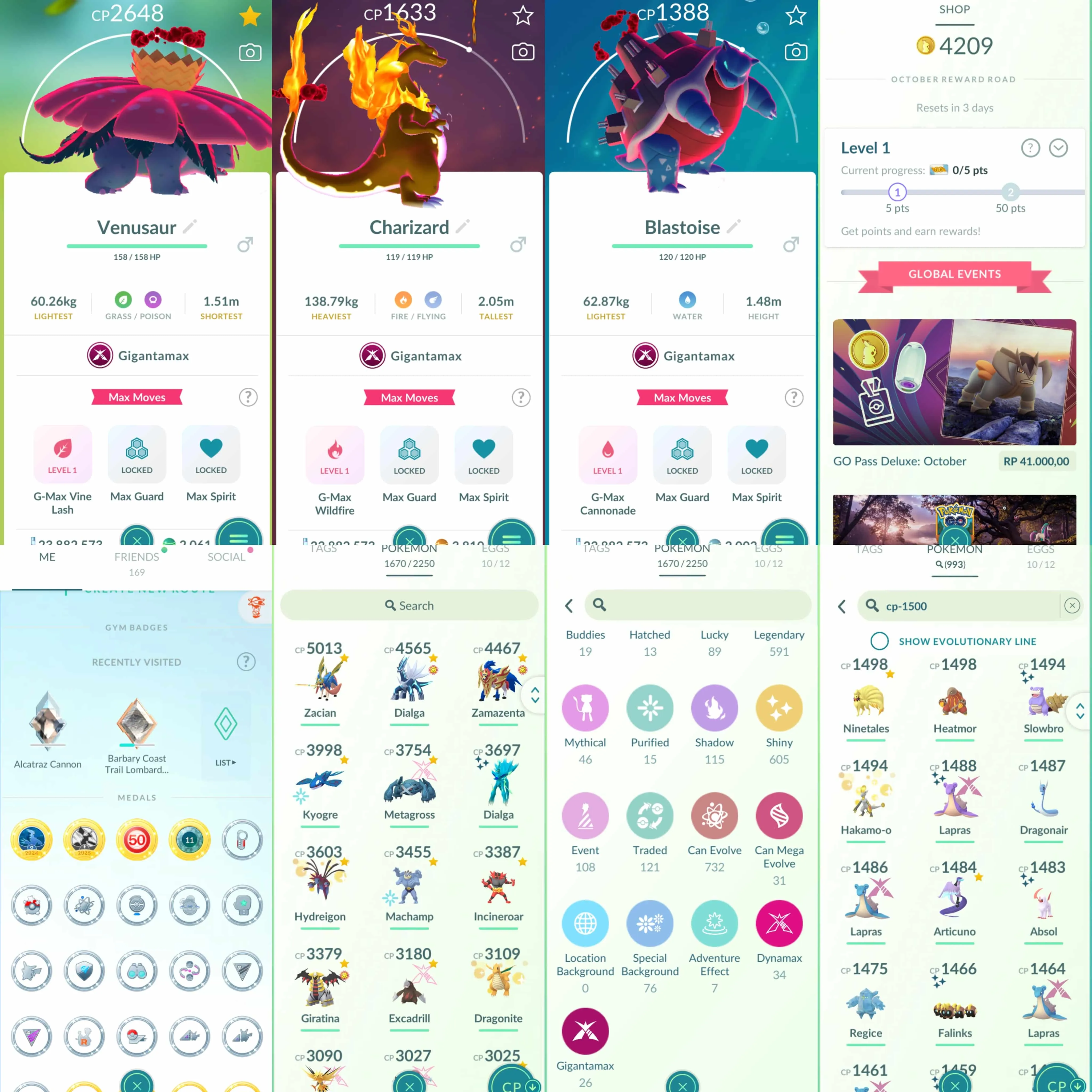 1817 Level 70 Legacy 50. Zamazenta Crowned Shield IV 100 Suicune100 Dialga100 Shiny DMax Articuno Shiny DMax Moltres Shiny GMax Lapras Shiny: Necrozma, Zacian, Zamazenta, shadow Regigigas, Dialga Origin, Palkia Origin, shadow Ho-Oh