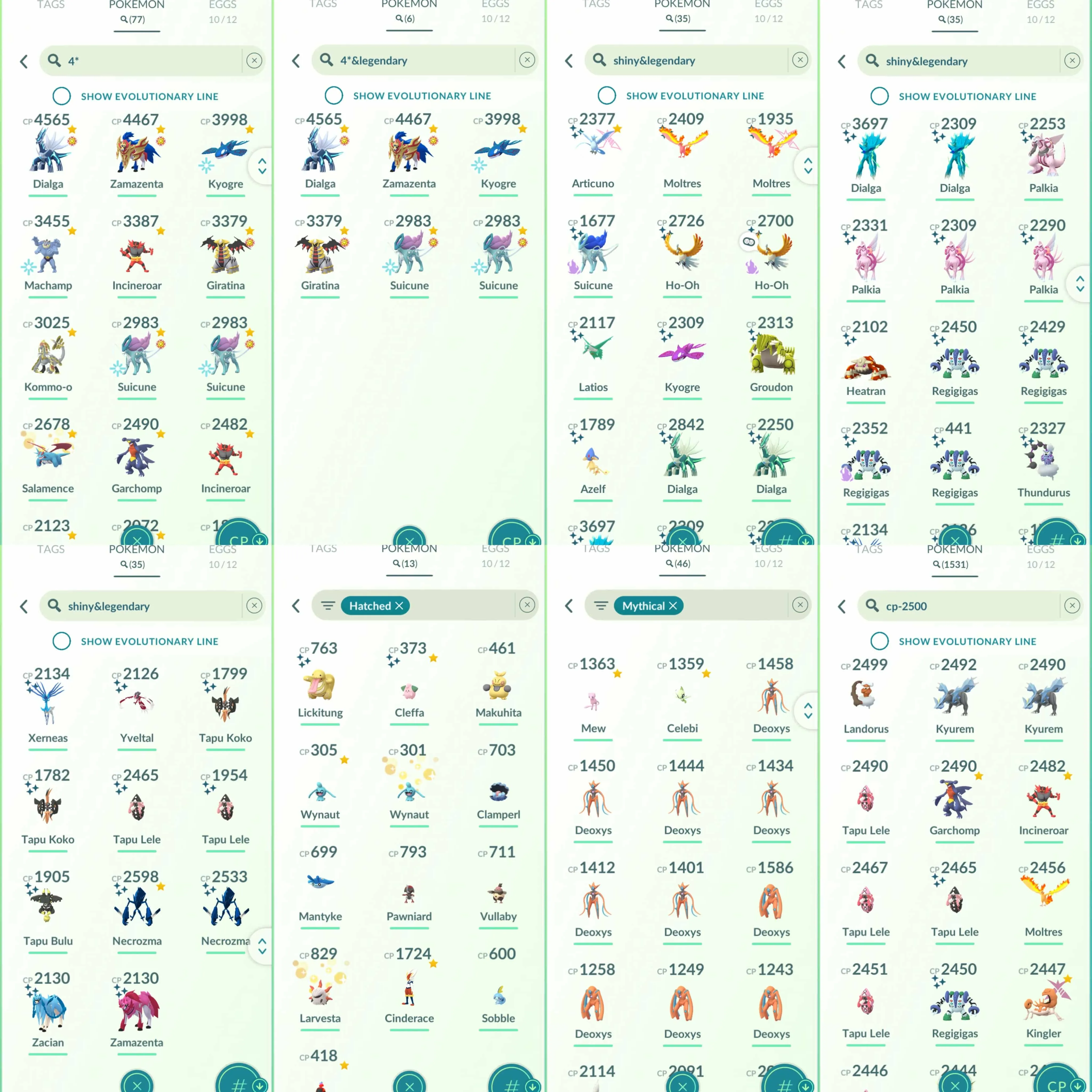 1817 Level 70 Legacy 50. Zamazenta Crowned Shield IV 100 Suicune100 Dialga100 Shiny DMax Articuno Shiny DMax Moltres Shiny GMax Lapras Shiny: Necrozma, Zacian, Zamazenta, shadow Regigigas, Dialga Origin, Palkia Origin, shadow Ho-Oh