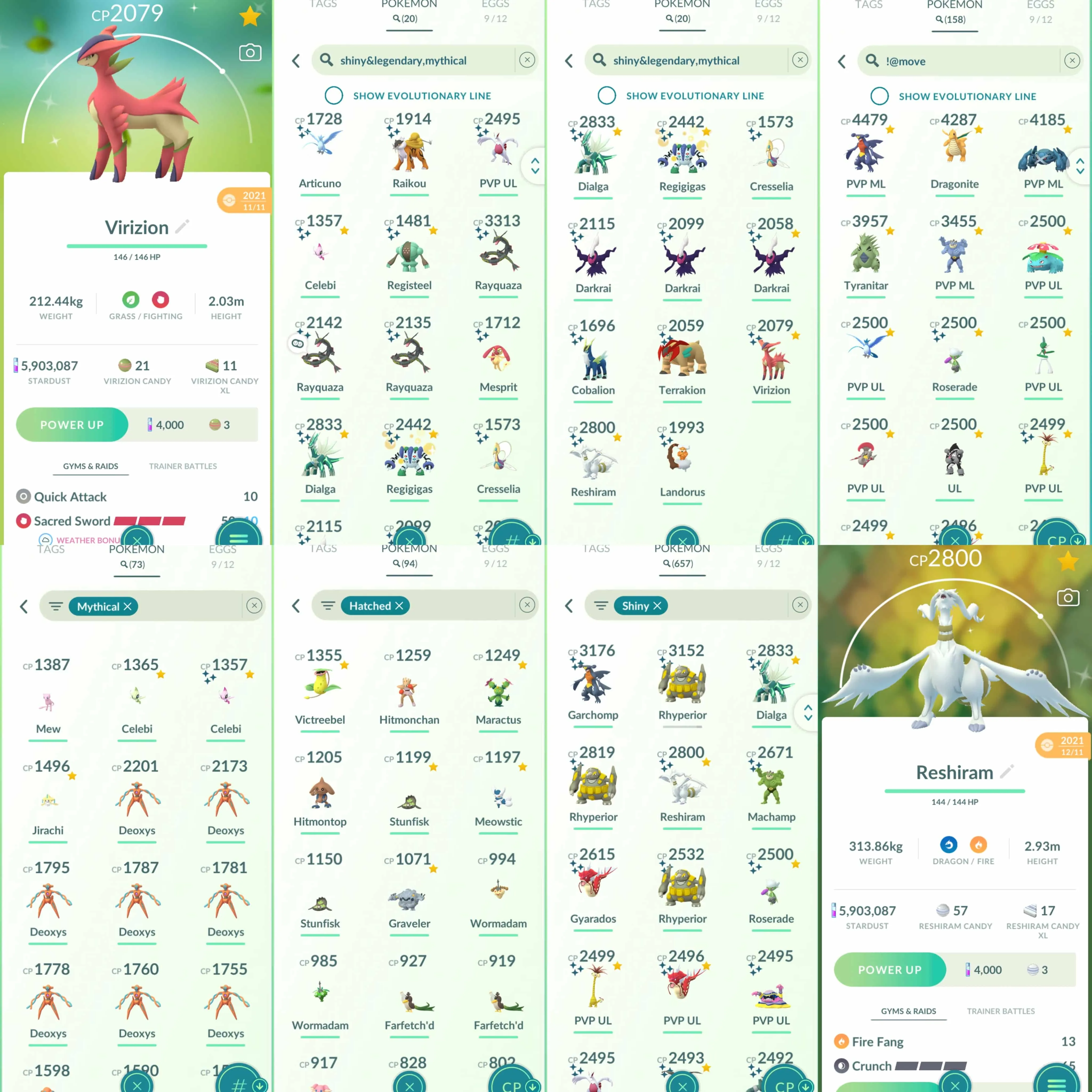 1818 Level 70 Rayquaza100 Shiny Rayquaza Shiny Celebi Shiny Darkrai Shiny Shadow Lapras Shiny Mega Charizard Shiny: Reshiram, Raikou, Snorlax, Dialga, Lugia, Mega Venusaur, Mega Gengar, etc.