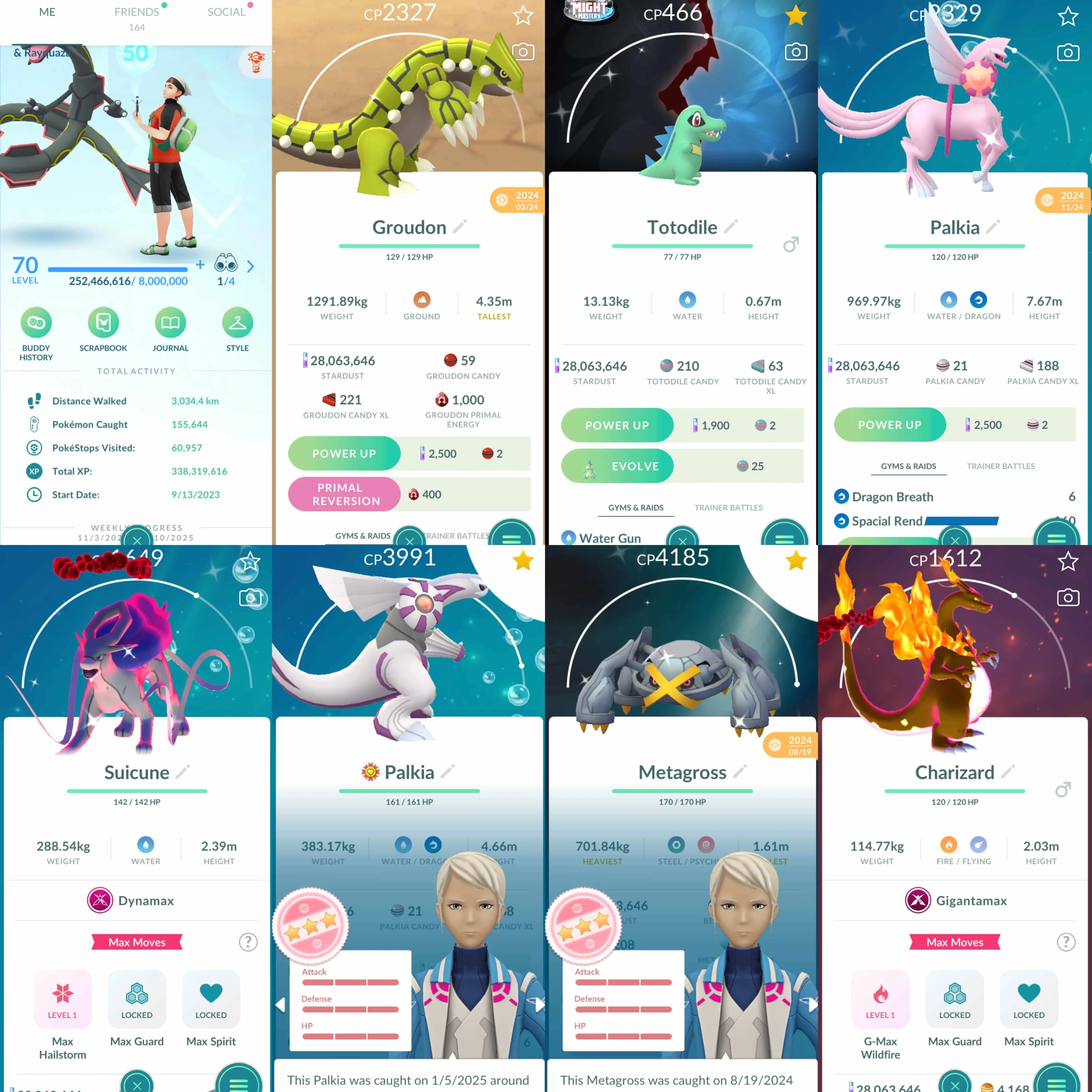 1831 Level 70 Legacy 50. Legends100x7 Palkia100 Genesect100 Coin3331 Solgaleo-Lunala Shundo Metagross Shiny Rayquaza Shiny Kyogre Shiny Primal Groudon Shiny Mega Camerupt Shiny DMax Suicune Shiny Totodile BG