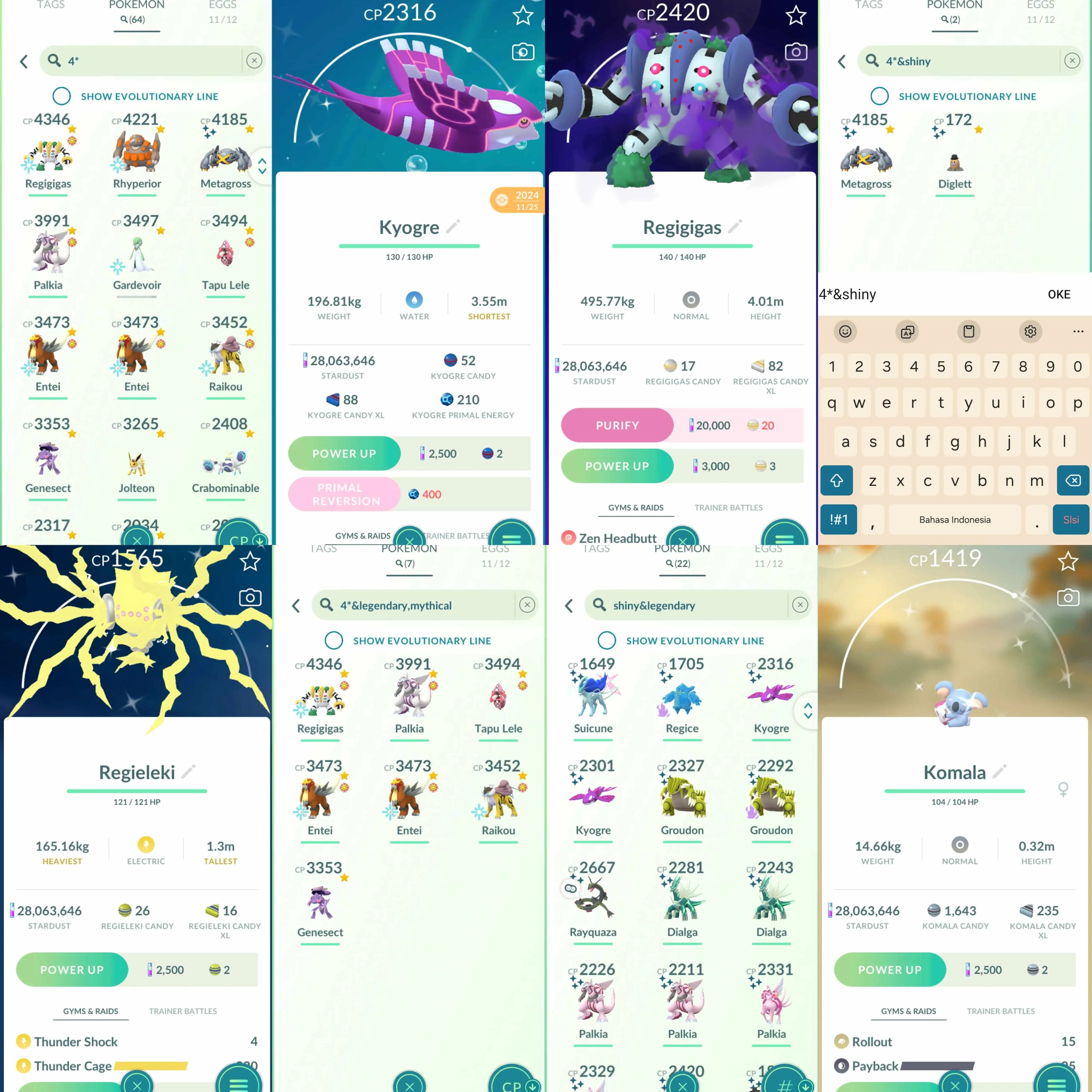 1831 Level 70 Legacy 50. Legends100x7 Palkia100 Genesect100 Coin3331 Solgaleo-Lunala Shundo Metagross Shiny Rayquaza Shiny Kyogre Shiny Primal Groudon Shiny Mega Camerupt Shiny DMax Suicune Shiny Totodile BG