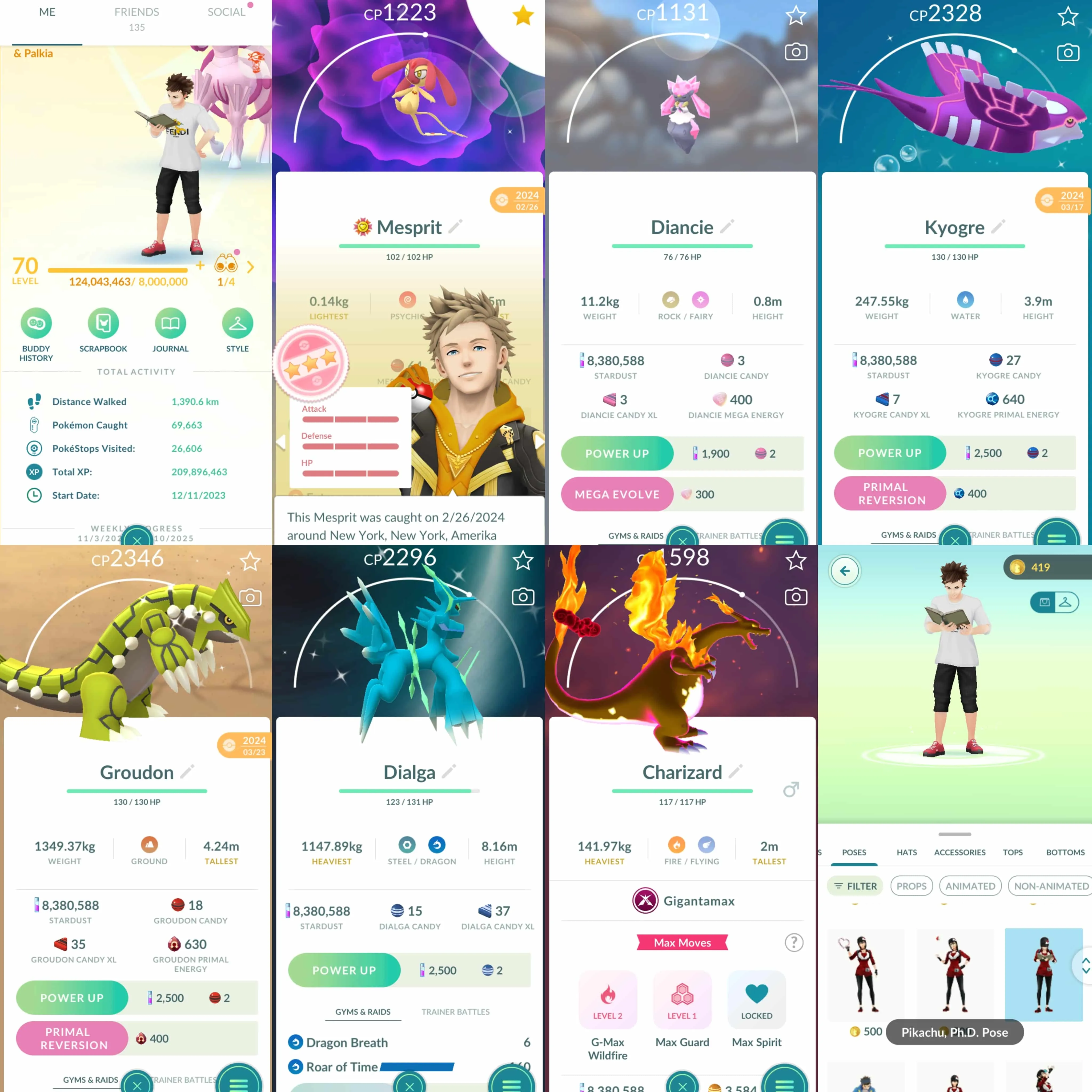 1833 Level 70 Legacy 50. Shundo Mesprit x2 Shundo Blissey Shundo Kommo-o Shundo Decidueye Shiny Mega Gallade Shadow Ho-Oh 100 Purified Ho-Oh 100 Kyogre100 Mega Diancie Spacial Rend - Roar of Time Shiny Primal Kyogre Shiny Primal Groudon