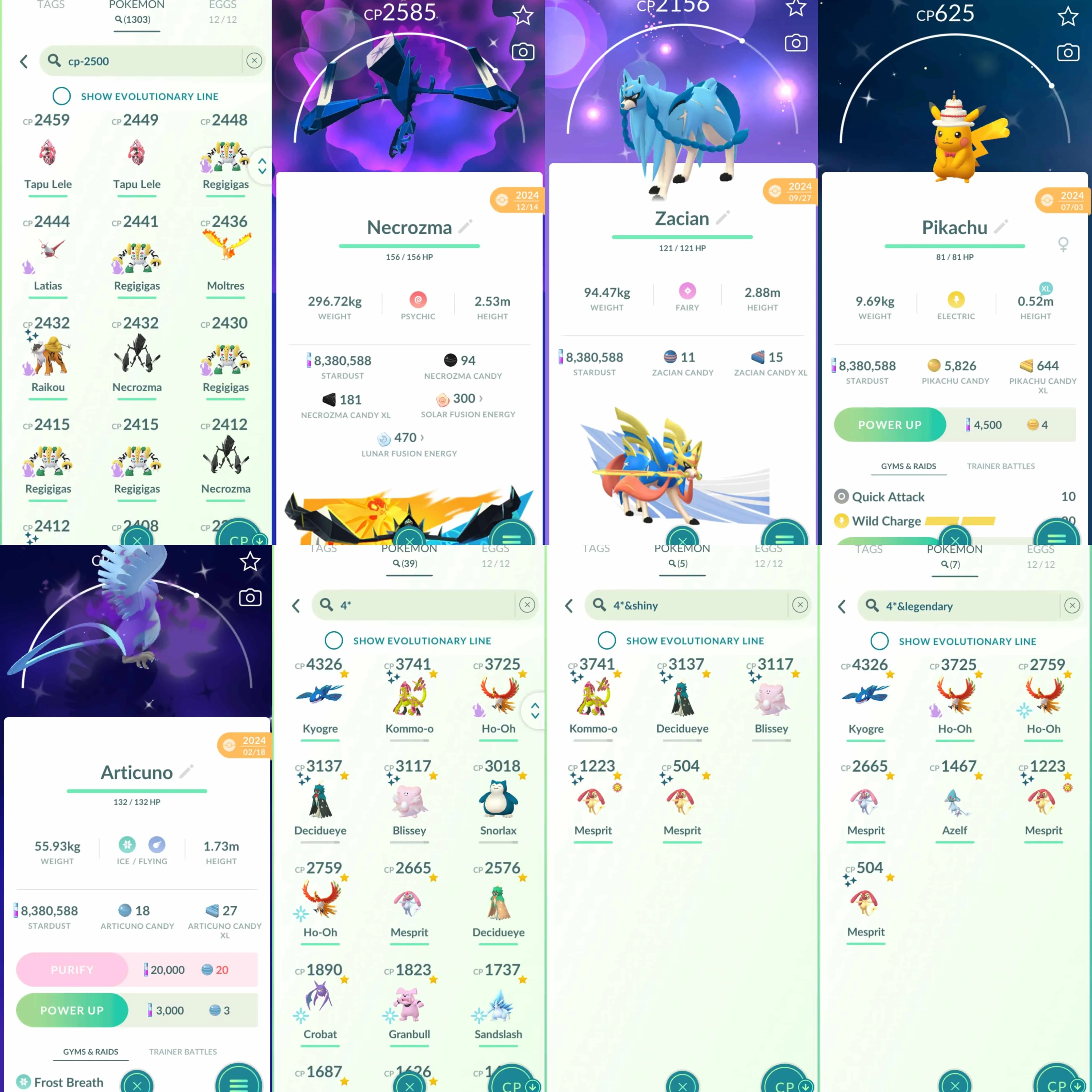1833 Level 70 Legacy 50. Shundo Mesprit x2 Shundo Blissey Shundo Kommo-o Shundo Decidueye Shiny Mega Gallade Shadow Ho-Oh 100 Purified Ho-Oh 100 Kyogre100 Mega Diancie Spacial Rend - Roar of Time Shiny Primal Kyogre Shiny Primal Groudon