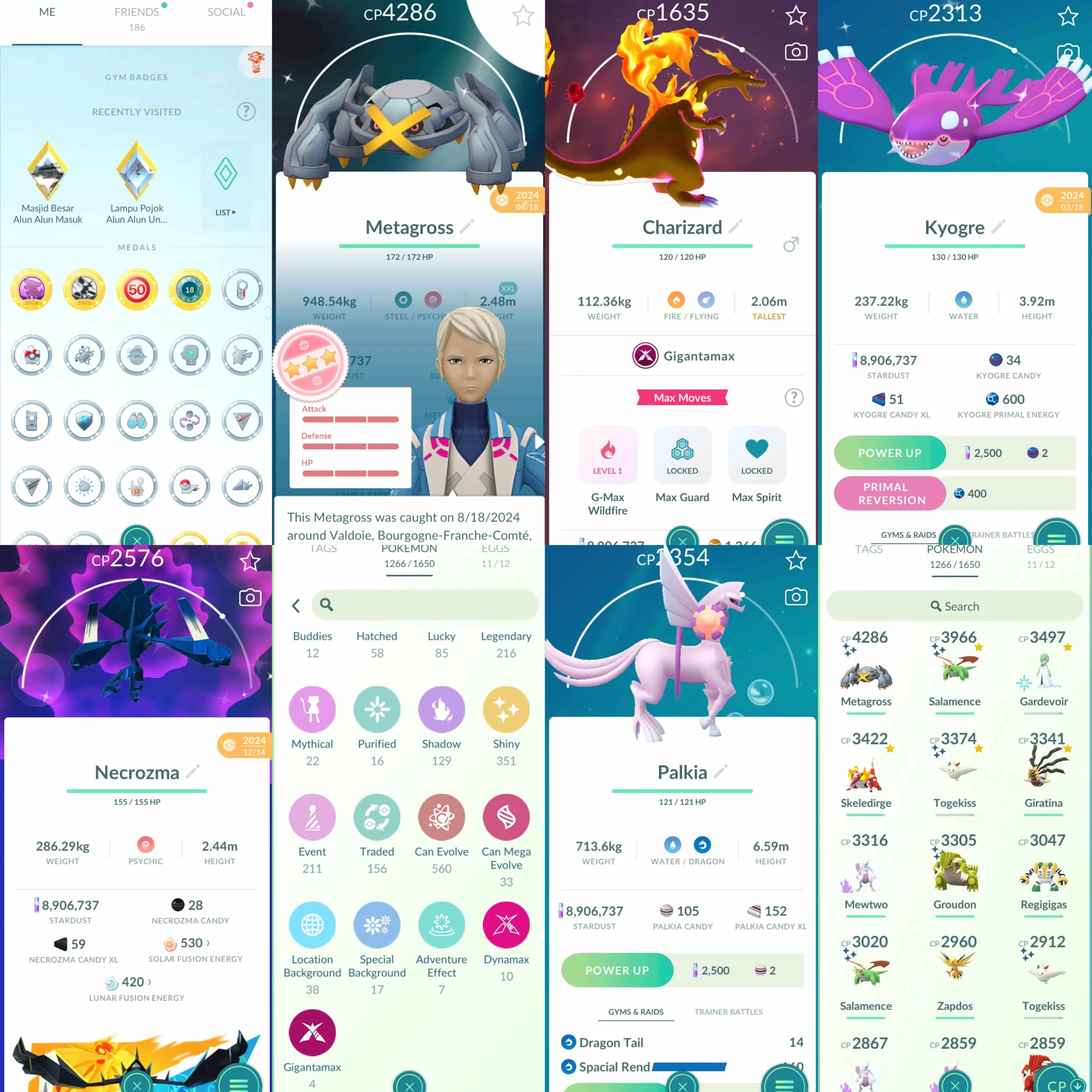 1835 Level 70 Legacy 50. Eternatus 15/10/13 Shundo Metagross Shundo Uxie Shiny: Mantyke, Absol, Haxorus, Deoxys, shadow Ho-Oh, Primal Kyogre, Primal Groudon, Mega Gallade, Dialga Origin, Palkia Origin, shadow regigigas, Giratina