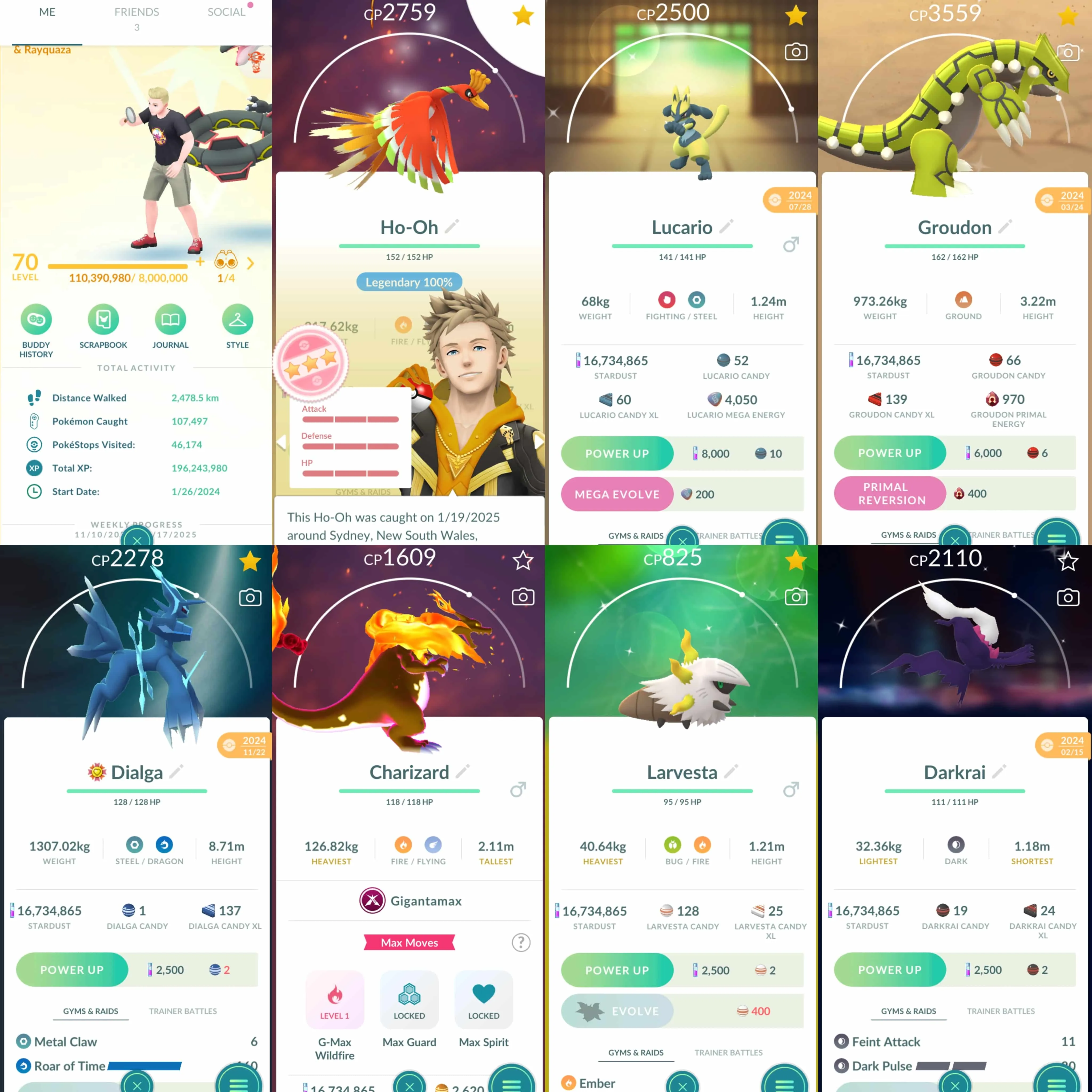 1842 Level 70 Shiny Mega Rayquaza Shiny Mega Gengar Shiny Mega Lucario Shiny Larvesta Shiny Darkrai Shiny Mega Absol Shiny Primal Groudon