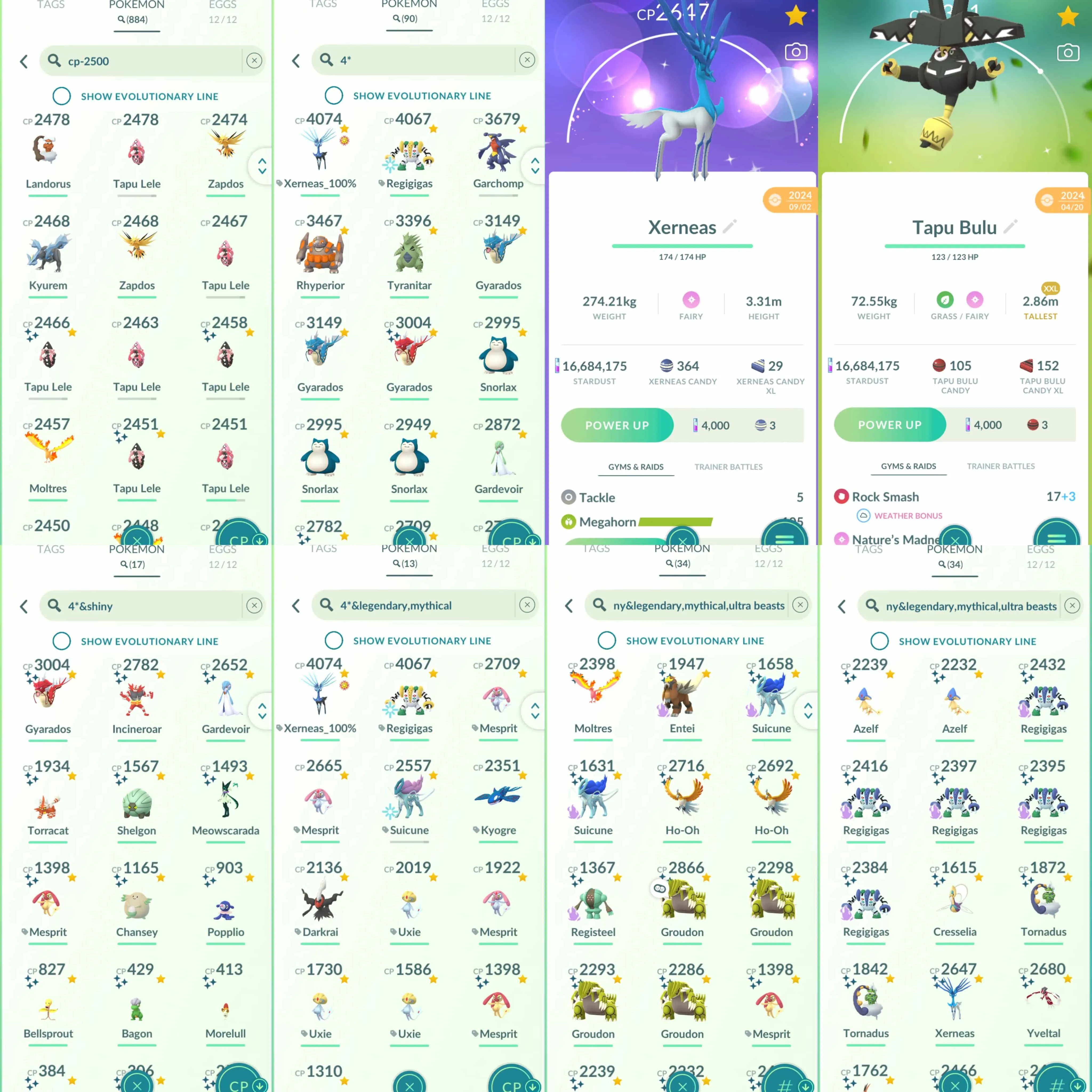 1852 Level 70 Darkrai100 Xerneas100 Suicune100 Regigigas100 Shundo Mesprit Primal Kyogre100 Coin9020 Master Ball x2 Shiny: Moltres, shadow Entei
