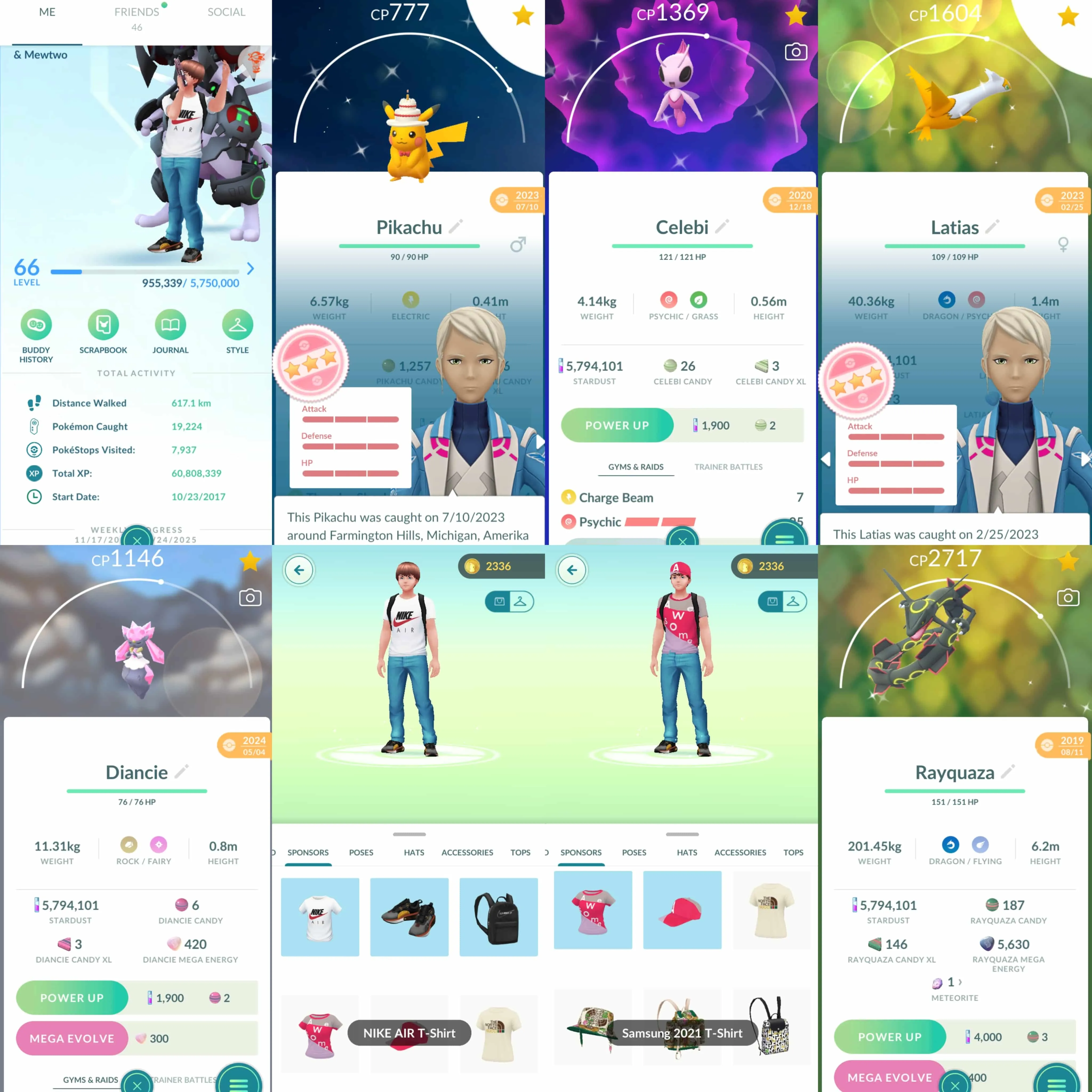 1854 Level 66 2017. Armored Mewtwo 2019 x4 tradeable Nike outfit Samsung 2021 T-Shirt Rayquaza100 Shundo Latias Groudon100 Shiny Mega Rayquaza