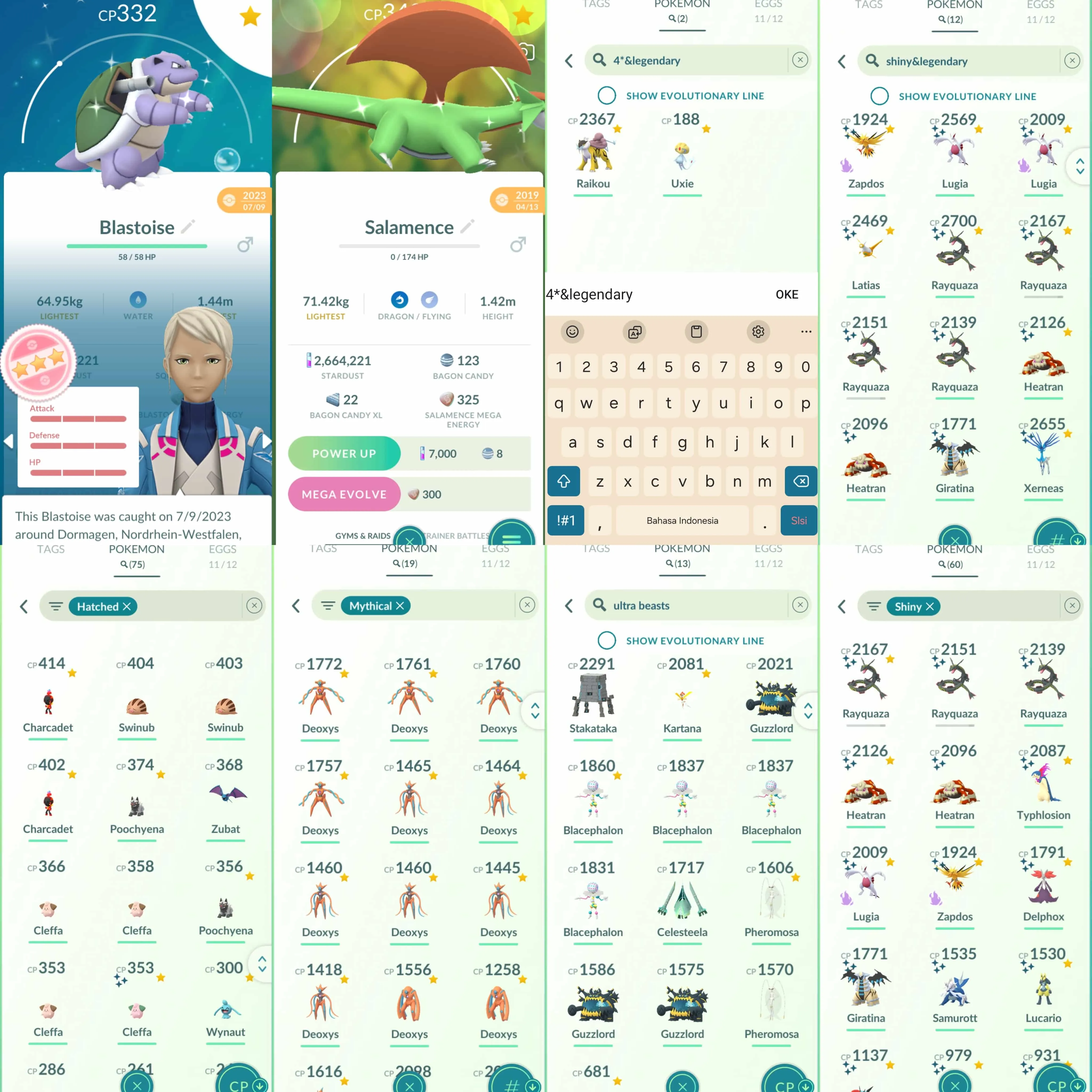 1856 Level 58 2017. Armored Mewtwo x2 tradeable Nike outfit Shiny Mega Rayquaza Shundo: Charizard, Blastoise, Eevee, Typhlosion, Feraligatr, Salamence