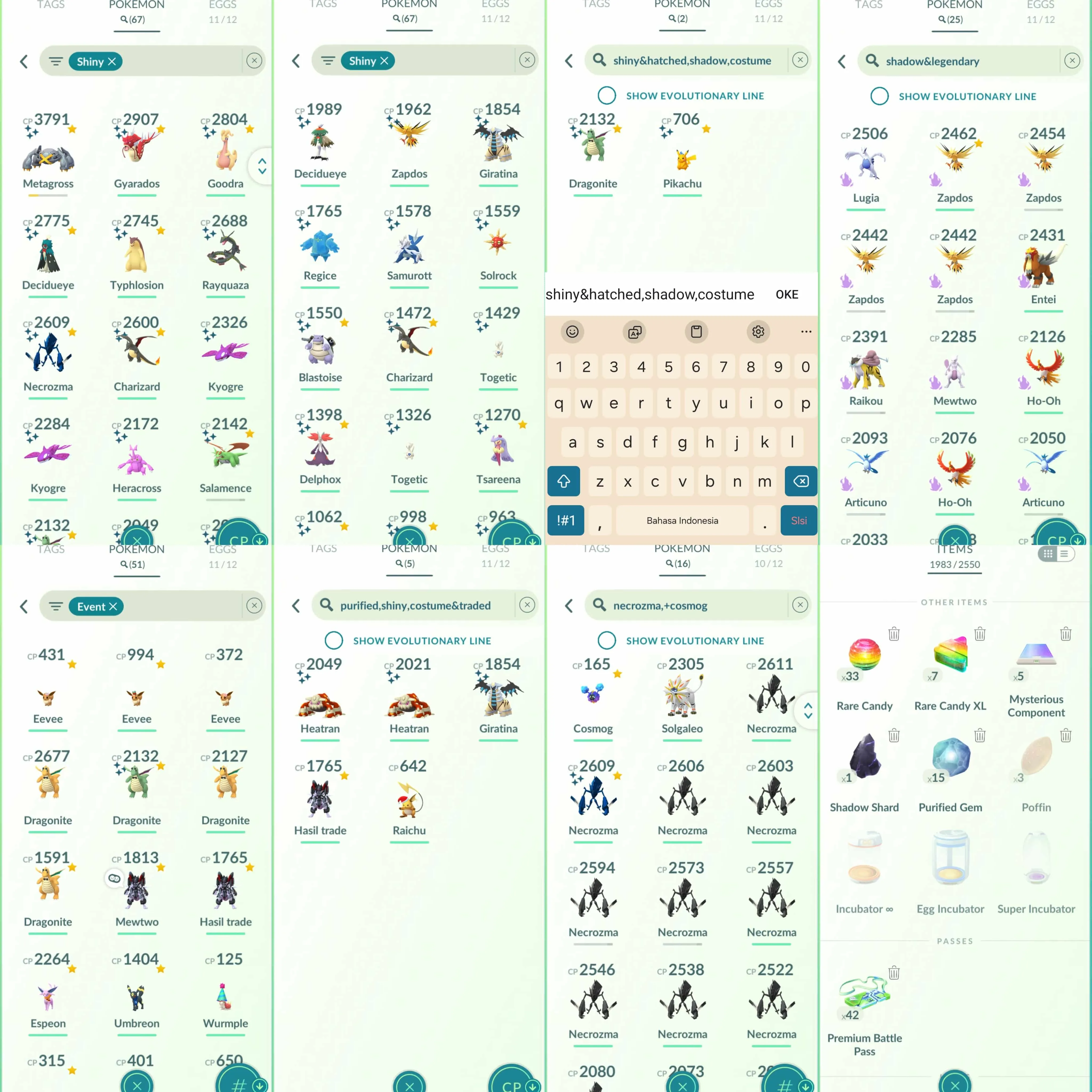 1858 Level 58 2017. Armored Mewtwo x1 tradeable Nike outfit Mewtwo100 Shiny Mega Rayquaza Shiny Necrozma Shiny Primal Kyogre Shundo Uxie