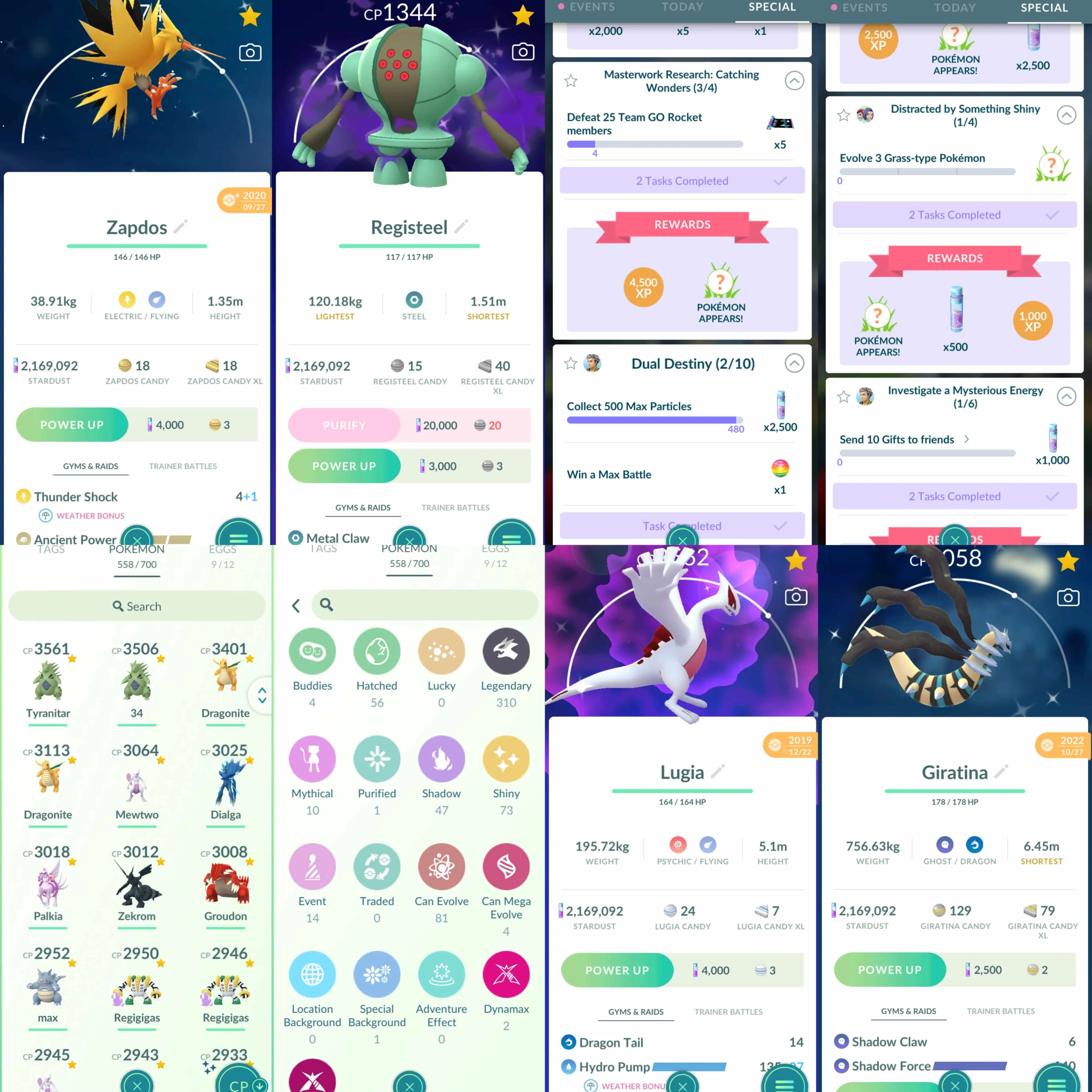 1859 Level 58 2018. Coin 12070 Armored Mewtwo x2 tradeable Shiny Mewtwo Shiny: Zapdos, Lugia, shadow Registeel, Latios, Rayquaza, Mesprit, Giratina