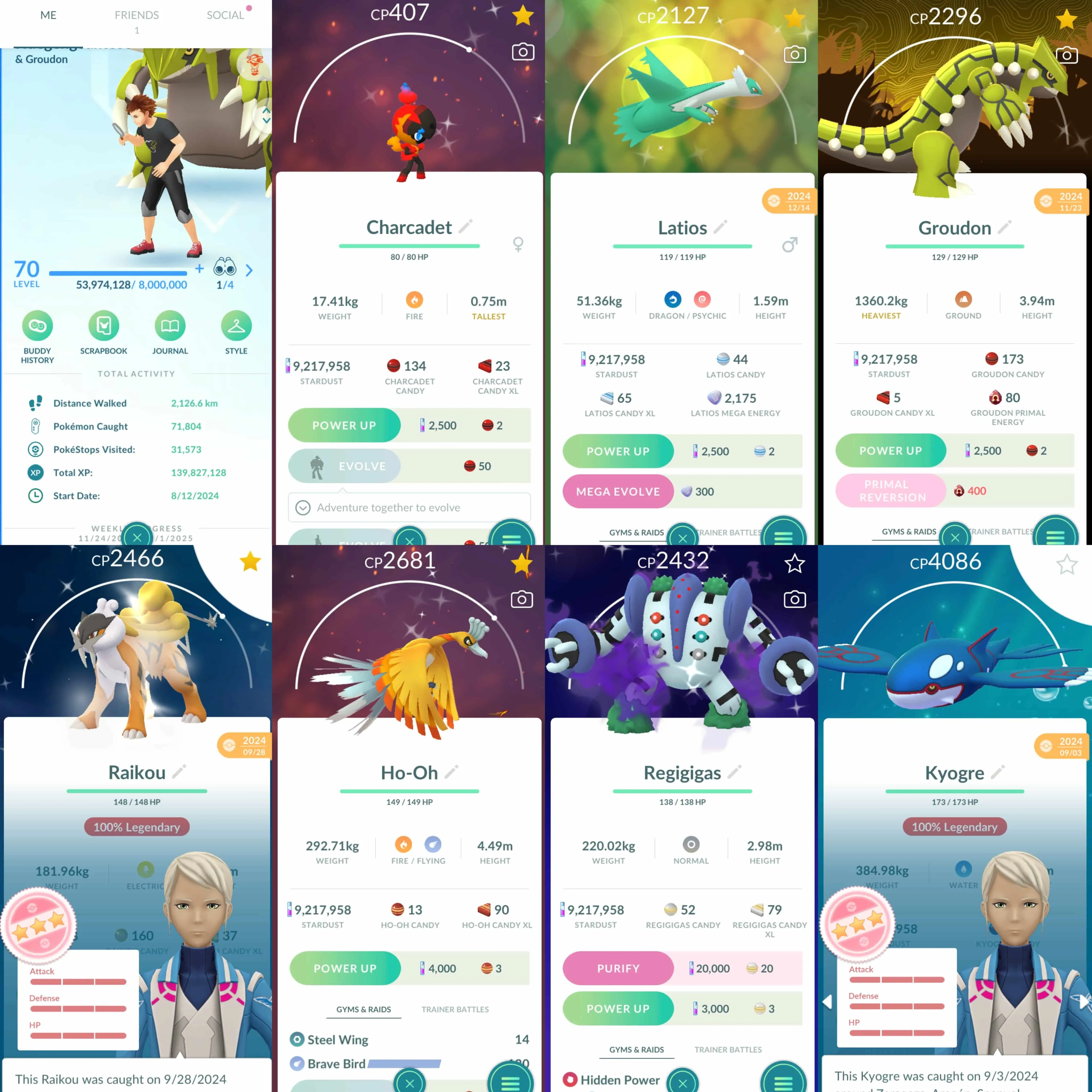 1867 Level 70 Shundo Raikou Shiny Charcadet Shiny Toxel Shiny Ditto Shiny shadow gible Kyogre100 Groudon100 Shiny Groudon BG Shiny Mega Latios