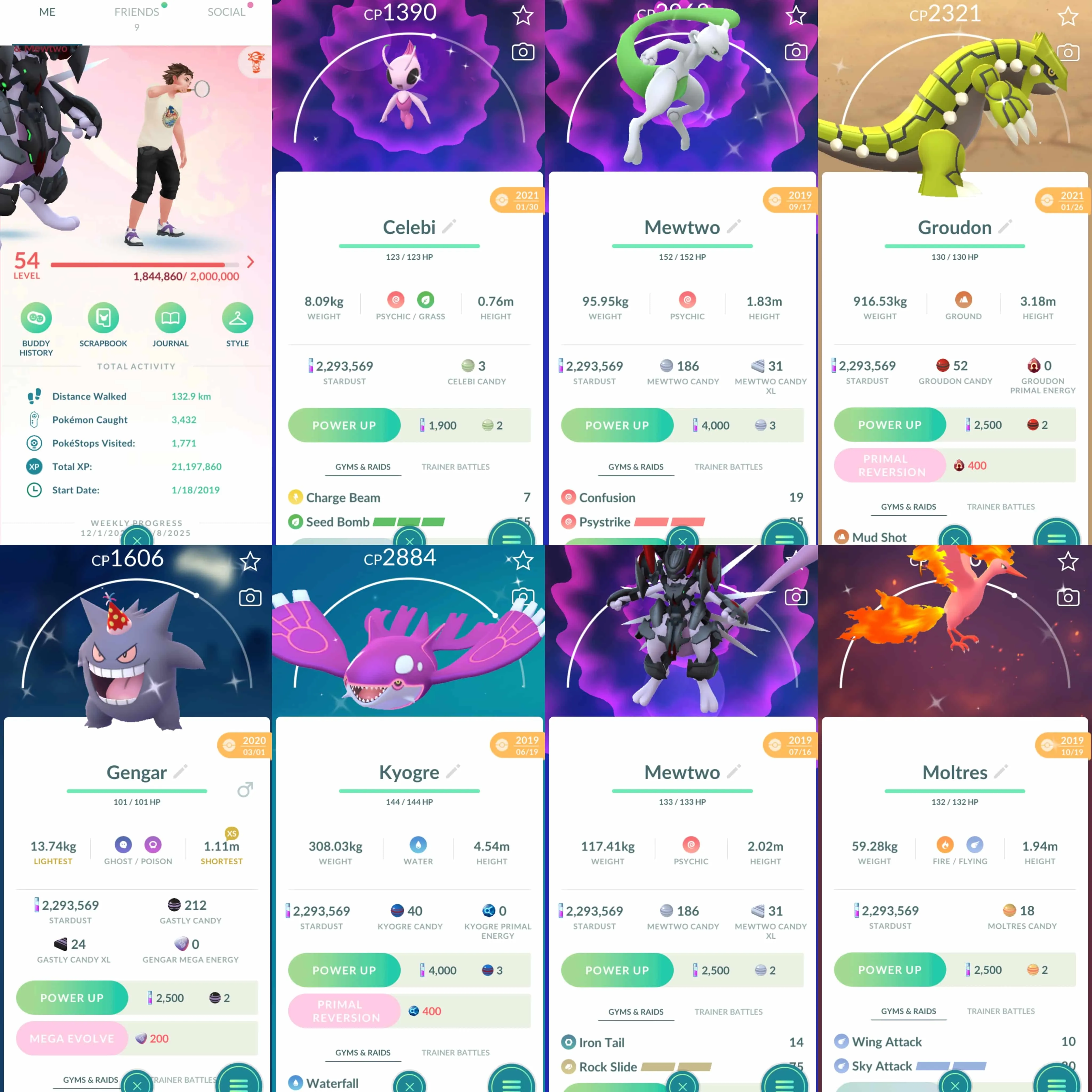 1869 Level 54 2019. Armored Mewtwo x2 tradeable Shiny Mewtwo Shiny Celebi Shiny Deoxys Shiny Charizard Shiny Alolan Marowak Shiny Lapras