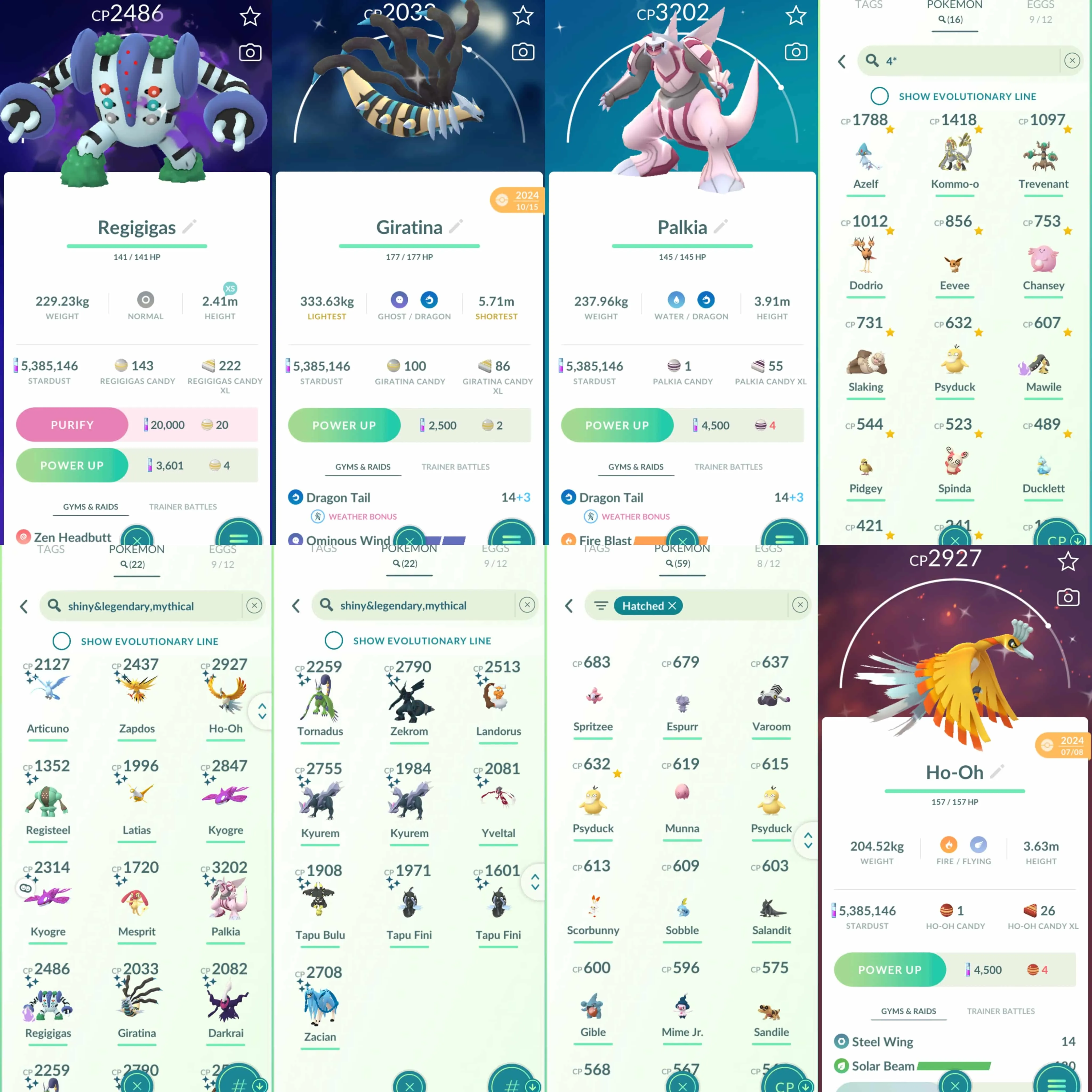 1874 Level 70 Shiny Mega Latias Shiny Charizard Shiny Darkrai Shiny Zekrom Shiny Kyurem Shiny Zacian Shiny: Articuno, Zapdos, Ho-Oh, Registeel, Kyogre