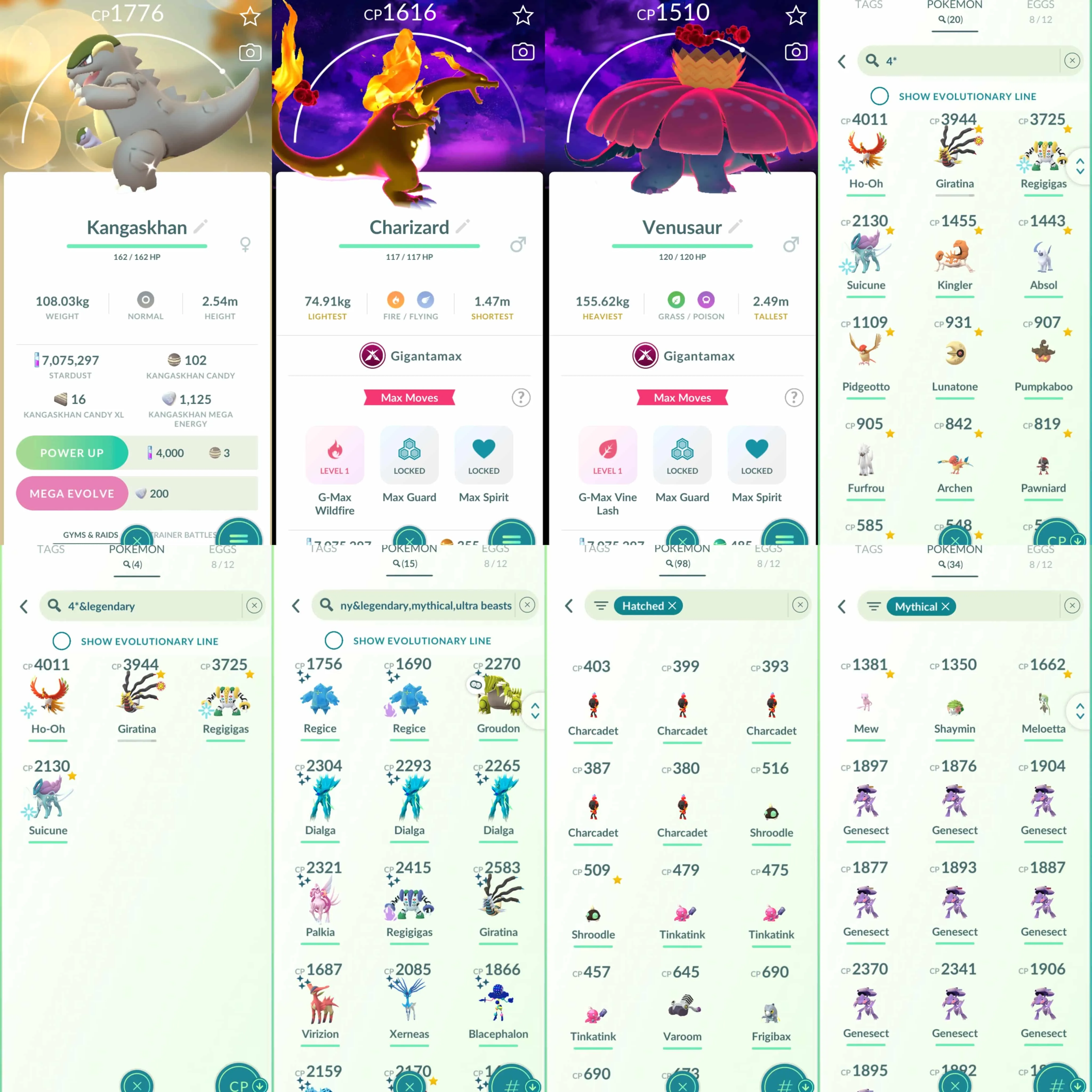 1877 Level 70 Eternatus Giratina100 Suicune100 Shiny GMax Lapras Shiny DMax Passimian  Shiny: Zacian, Zamazenta, Blacephalon Regidrago