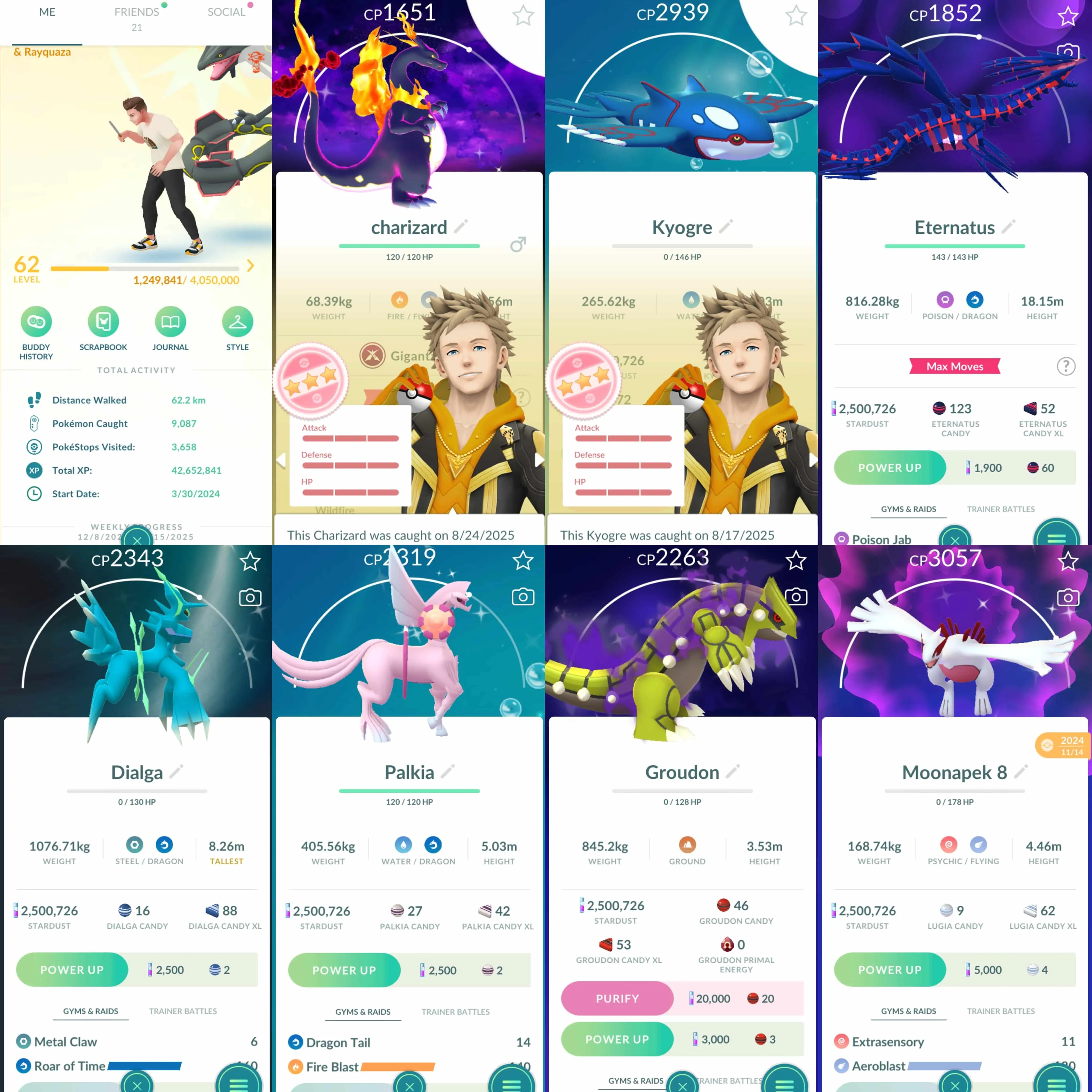 1881 Level 62 Eternatus Shiny Rayquaza Shundo Rarest GMax Charizard Dark Skies BG Shiny Dialga Origin Roar of Time Shiny Palkia Origin Shiny Mega Sharpedo