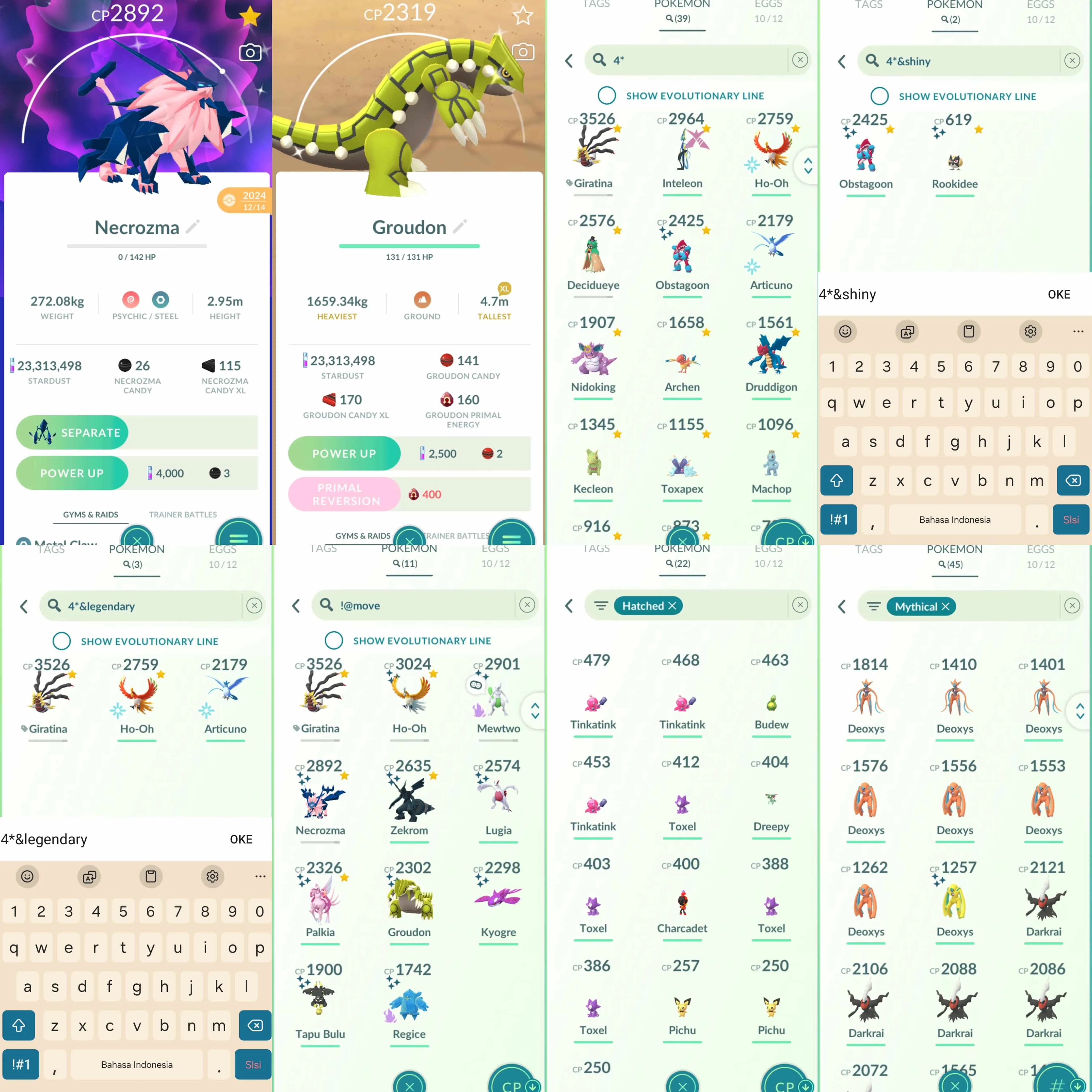 1882 Level 70 Eternatus Shiny Dusk Mane Necrozma Shiny Shadow Mewtwo Shiny Deoxys Shiny Riolu Shiny DMax Mega Latias Shiny Lucky Mega Latios Shiny Mega Lucario Shiny Machop BG Shiny Fuecoco BG