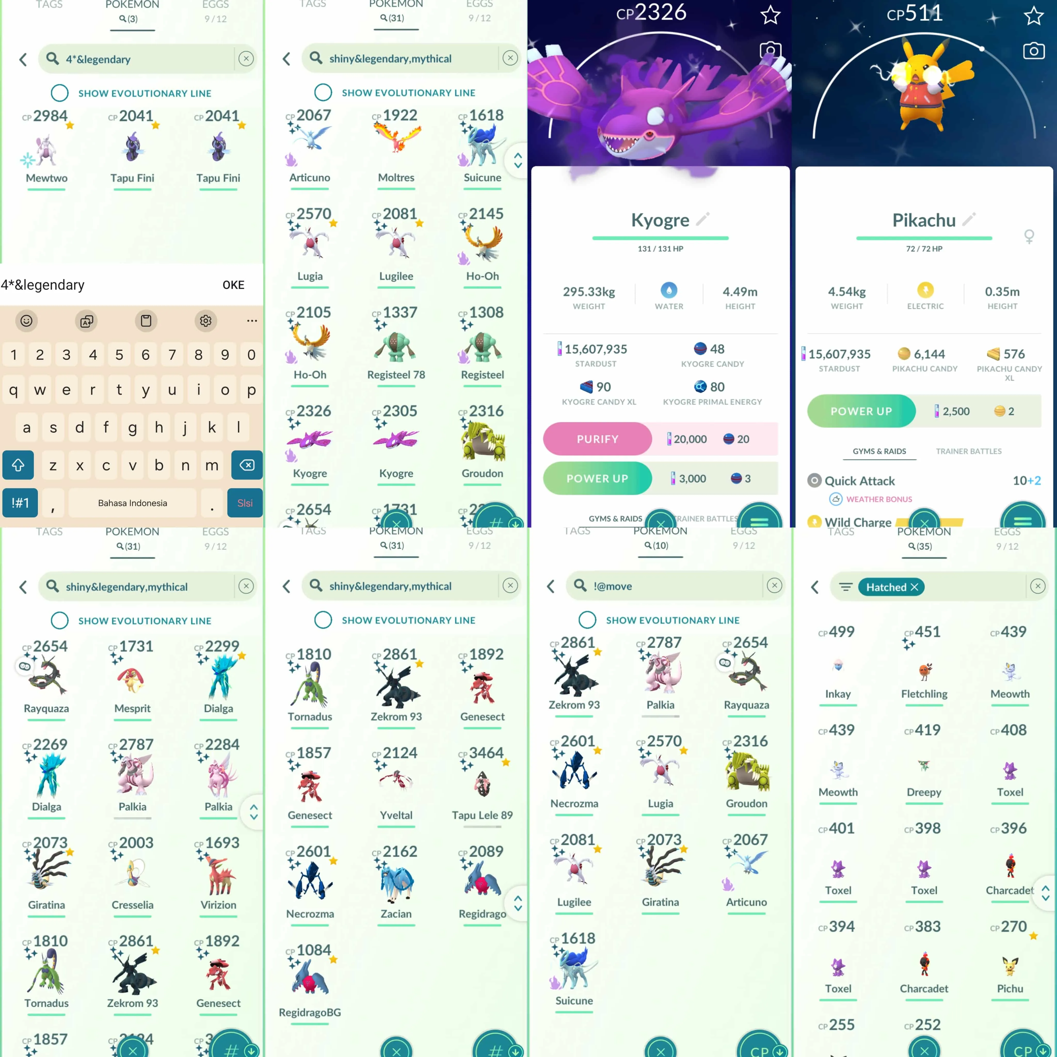 1883 Level 70 Erernatus Mewtwo100 Shiny Rayquaza Shiny Mega GMax Charizard Shiny GMax Snorlax Shiny Dialga Roar of Time Shiny Palkia Spacial Rend Shiny Regidrago BG Shiny Pikachu Osaka BG Shiny Mega Gyarados and Sharpedo