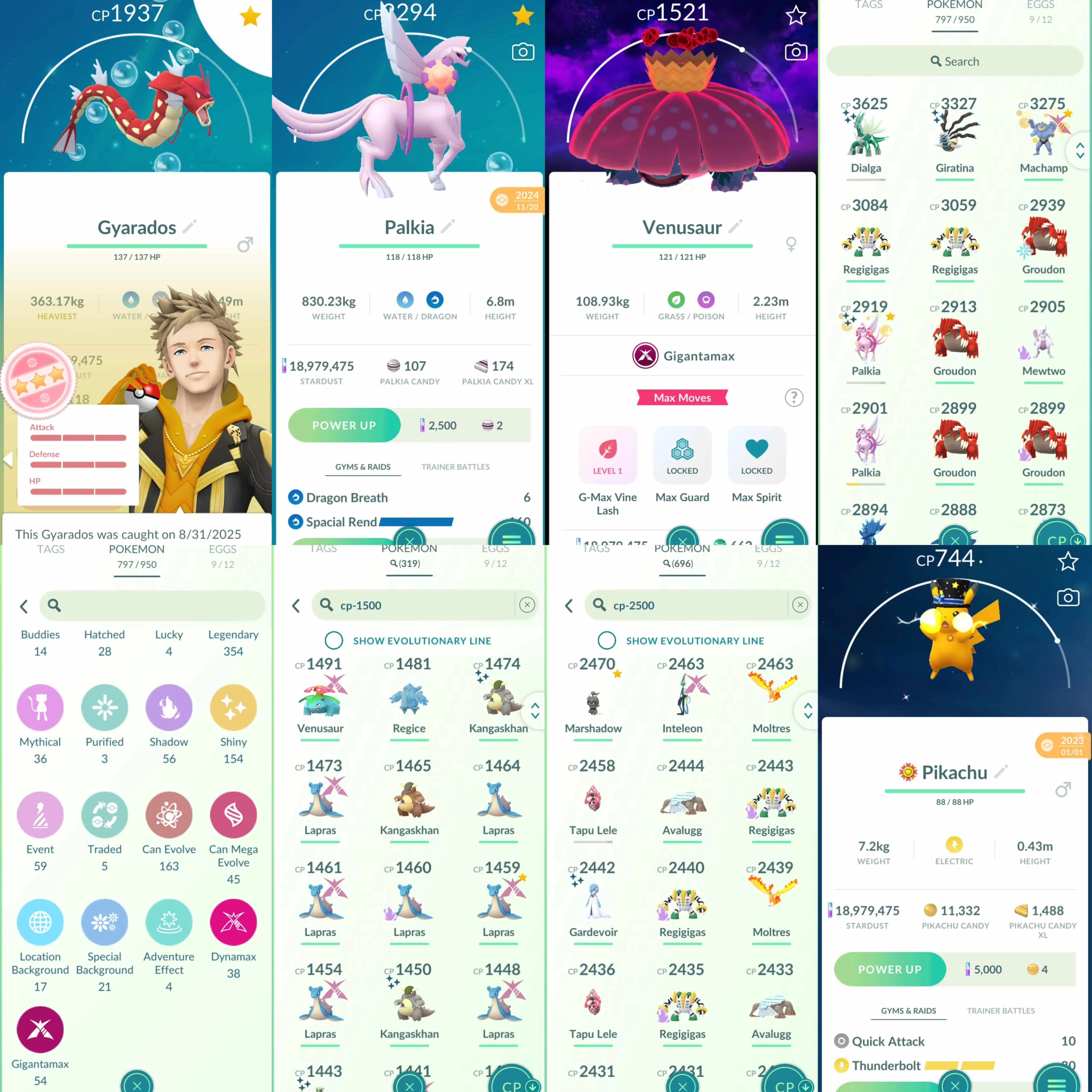 1884 Level 70 Eternatus Shiny Riolu Shiny DMax Suicune Shiny Dialga Origin Roar of Time Shundo Mega Gyarados Shundo Corviknight  Shiny Mega: Heracross, Kangaskhan, Mawile, Sharpedo.